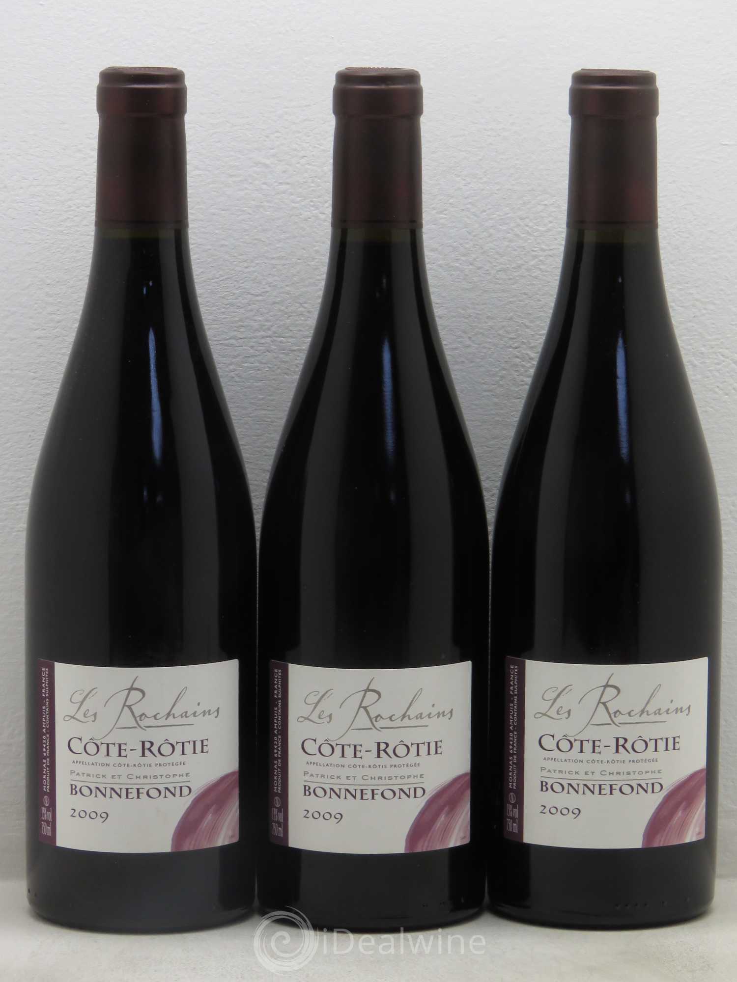 Côte-Rôtie Les Rochains Domaine Bonnefond 2009 - Lot de 3 bouteilles - 0