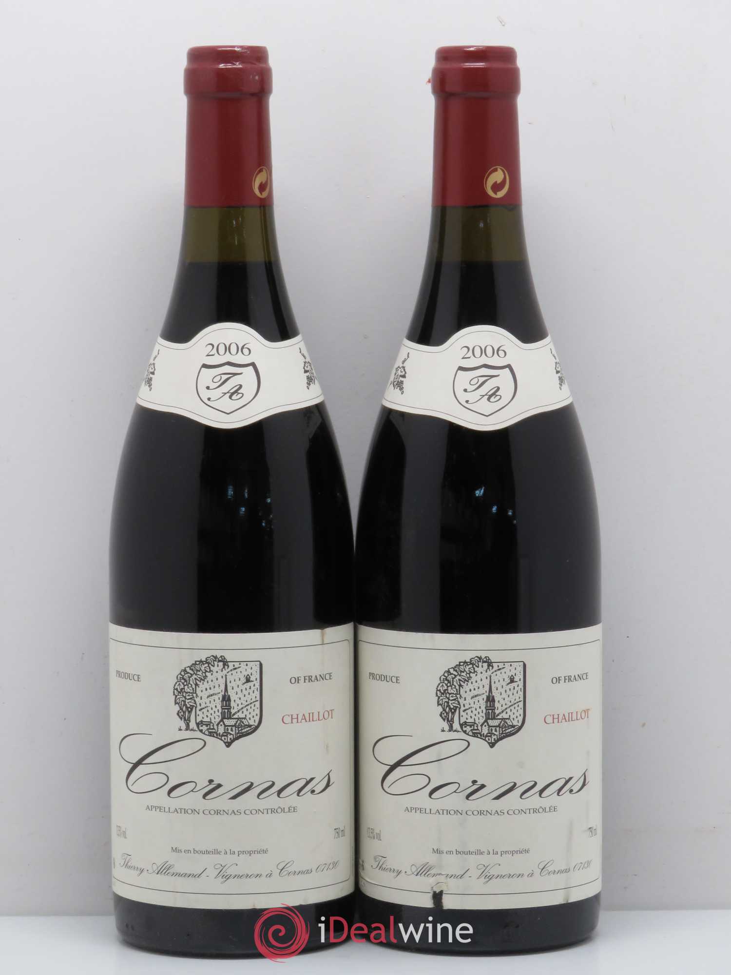Cornas Chaillot Thierry Allemand 2006 - Lot de 2 bouteilles - 0