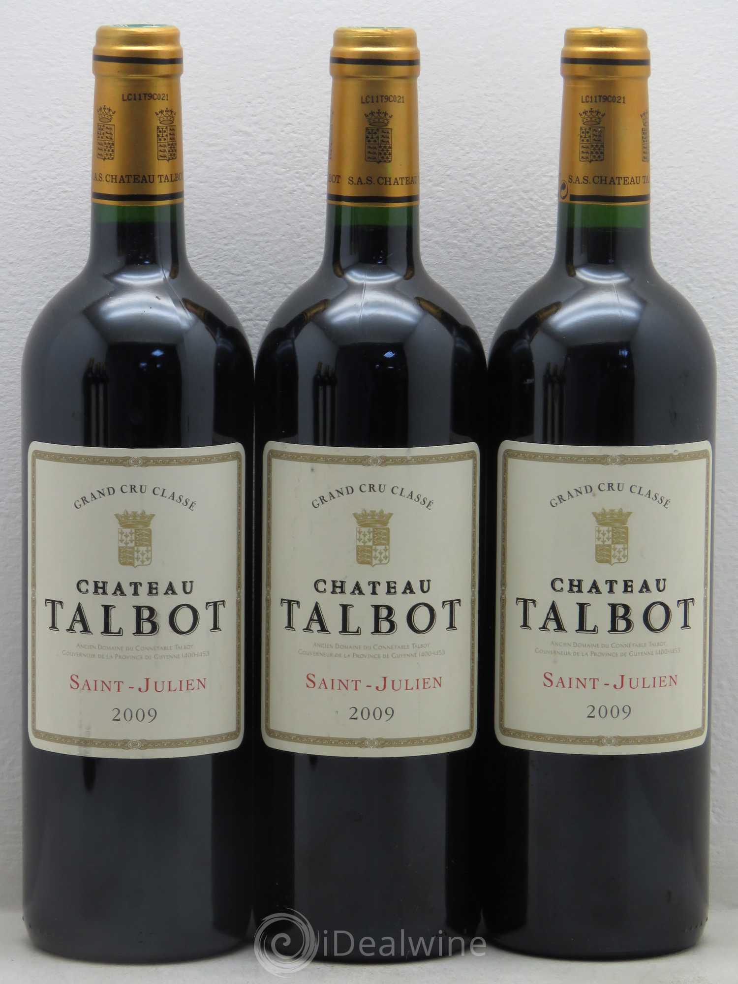 Château Talbot 4ème Grand Cru Classé 2009 - Lot de 6 bouteilles - 1