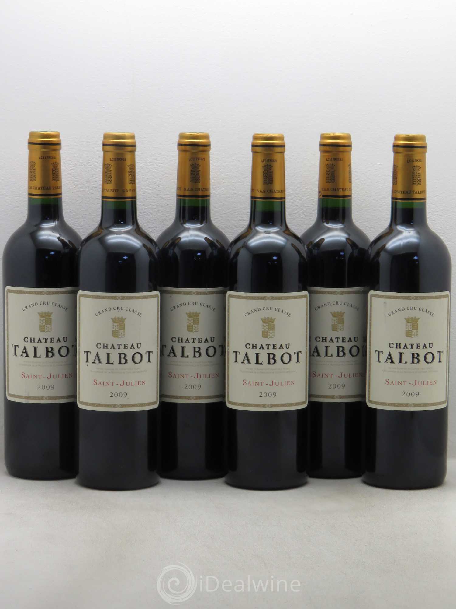 Château Talbot 4ème Grand Cru Classé 2009 - Lot de 6 bouteilles - 0