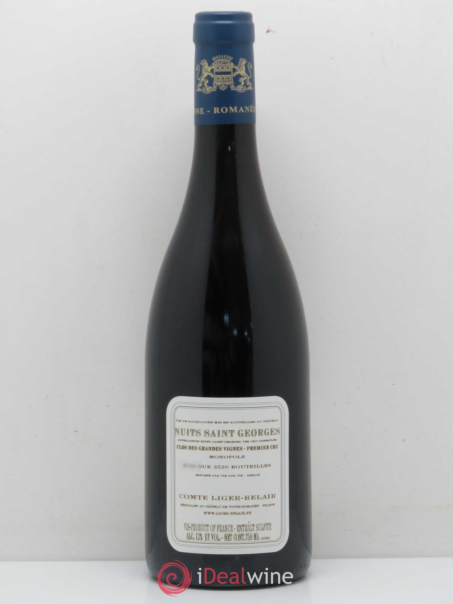 Nuits-Saint-Georges 1er Cru Clos des Grandes Vignes Comte Liger-Belair (Domaine du) 2014 - Lot de 1 bouteille - 1