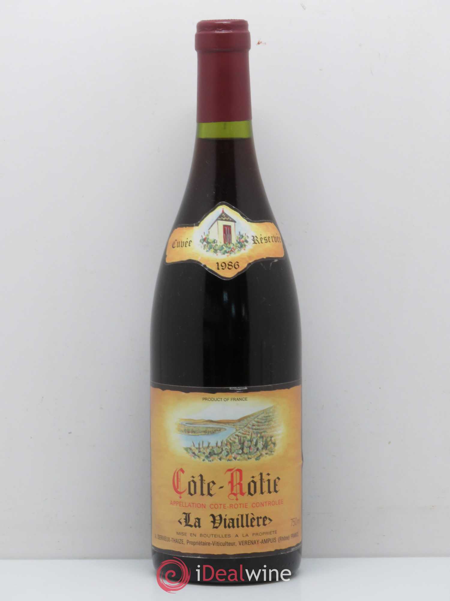 Côte-Rôtie La Viaillere Dervieux Thaize 1986 - Lot de 1 bouteille - 0