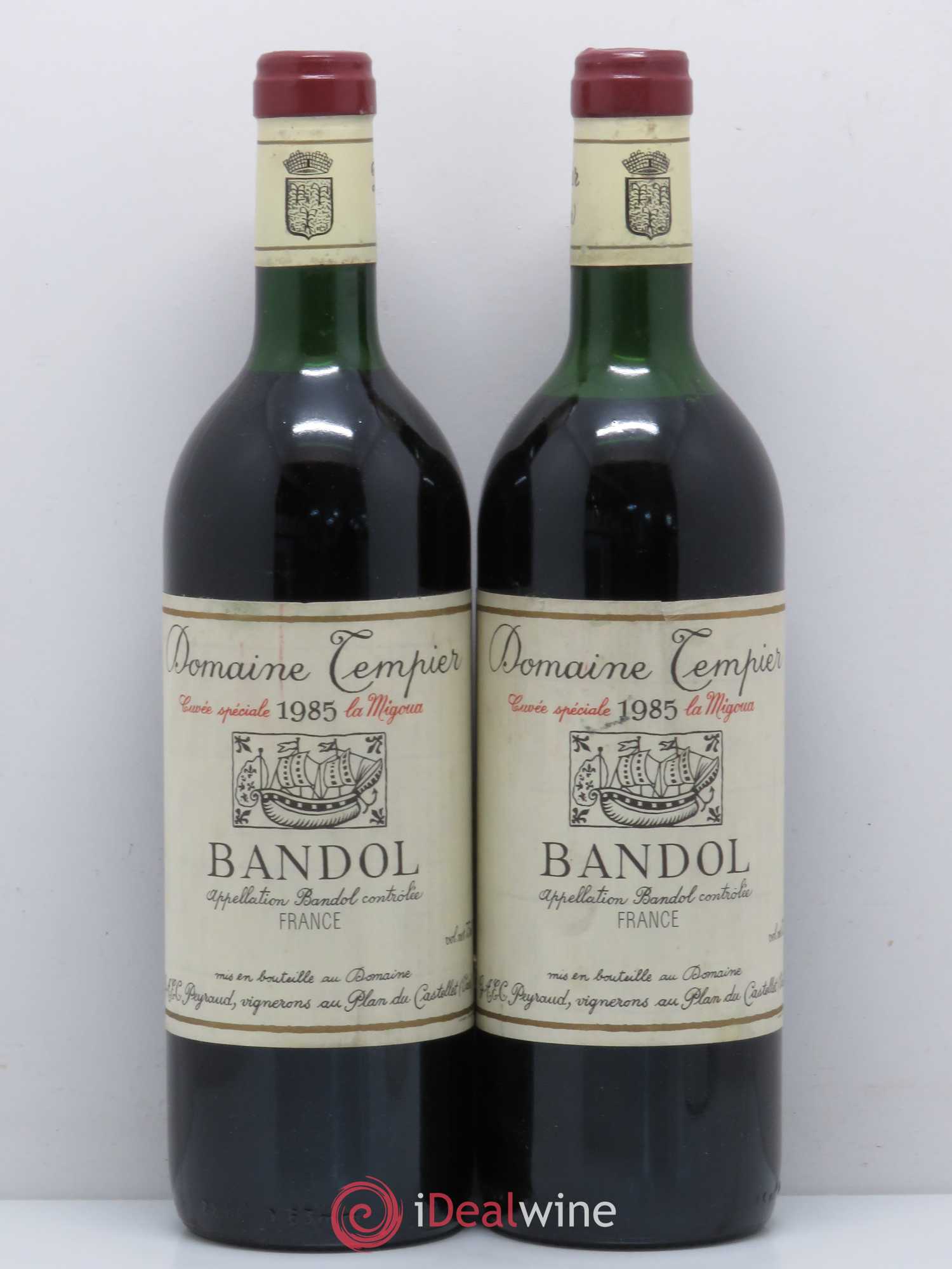 Bandol Domaine Tempier Cuvée La Migoua Famille Peyraud 1985 - Lot de 2 bouteilles - 0