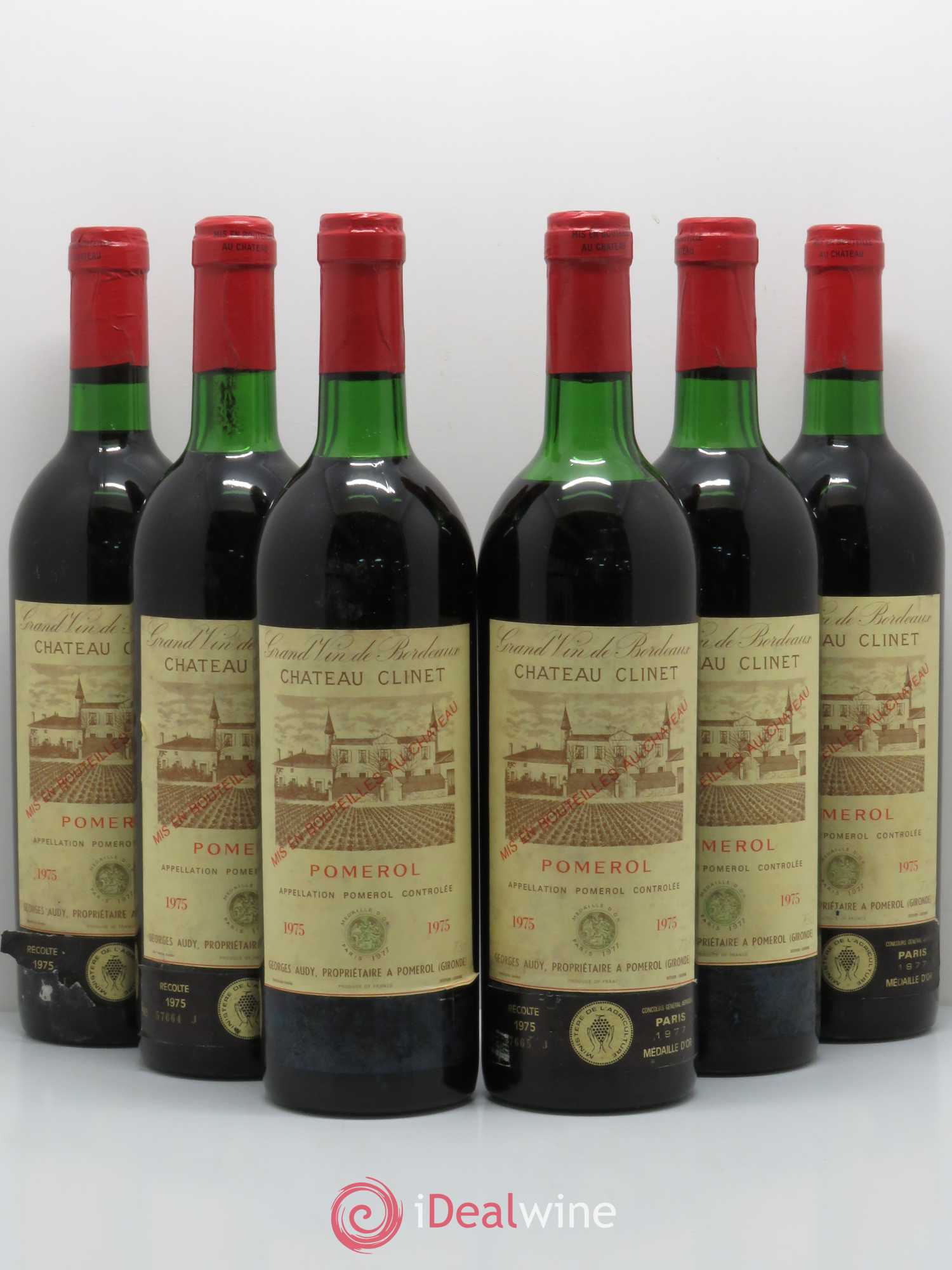 Château Clinet 1975 - Lot de 6 bouteilles - 0