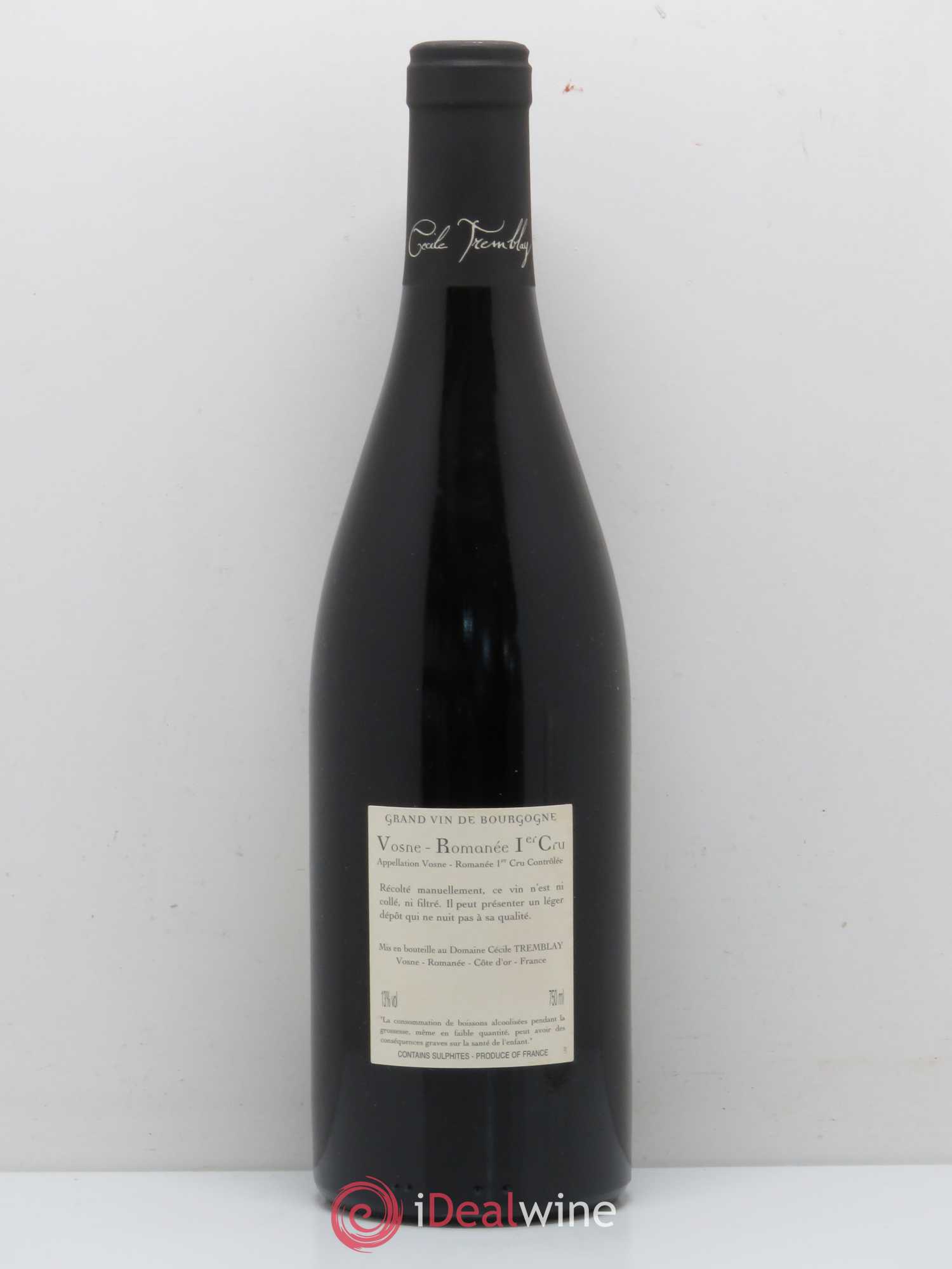 Vosne-Romanée 1er Cru Les Beaumonts (ou Beaux Monts) Cécile Tremblay 2014 - Lot de 1 bouteille - 1