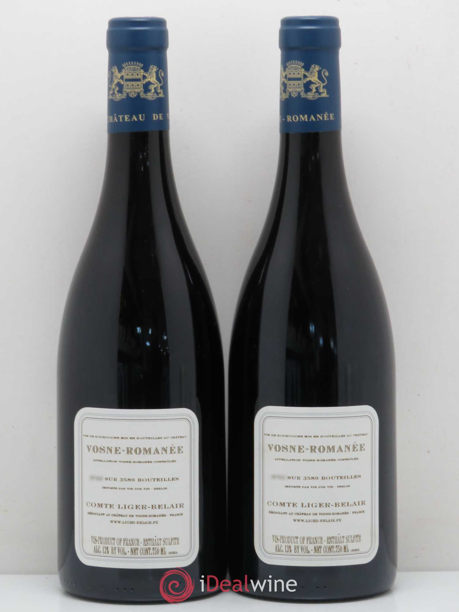 Vosne-Romanée Comte Liger-Belair (Domaine du) 2014 - Lot de 2 bouteilles - 1