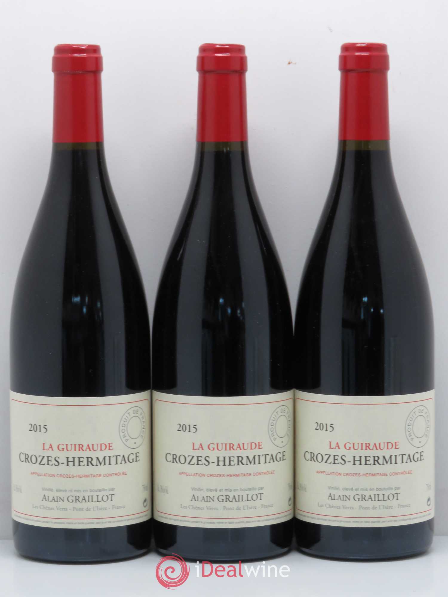 Crozes-Hermitage La Guiraude Domaine Graillot 2015 - Lot de 3 bouteilles - 0