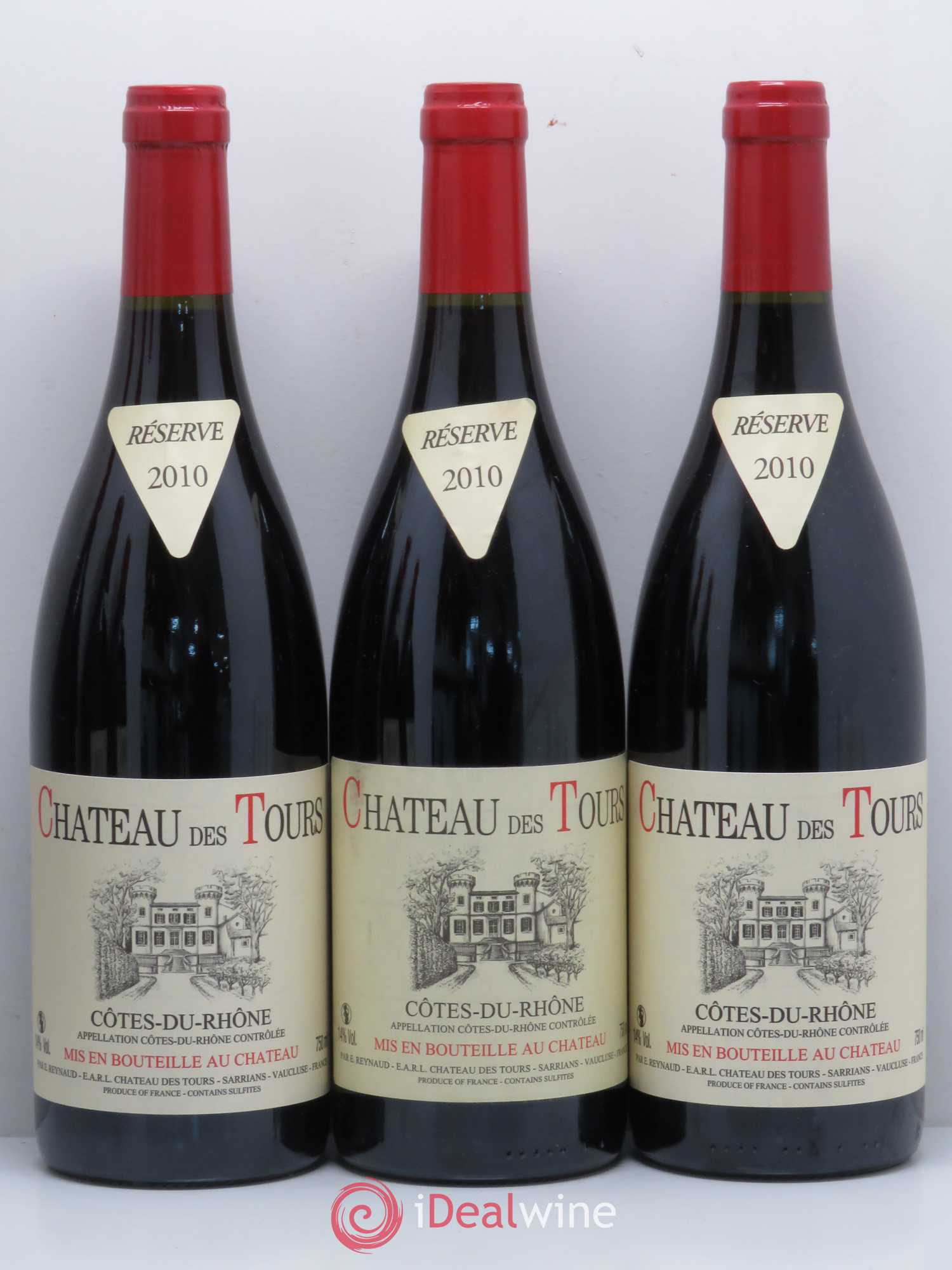 Côtes-du-Rhône Château des Tours Emmanuel Reynaud 2010 - Lot de 6 bouteilles - 1