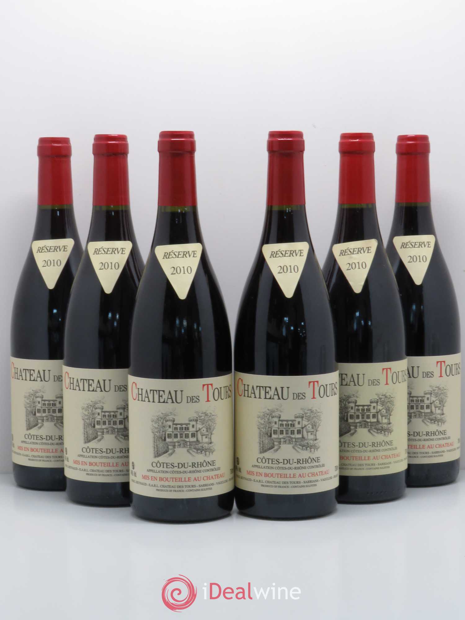 Côtes-du-Rhône Château des Tours Emmanuel Reynaud 2010 - Lot de 6 bouteilles - 0