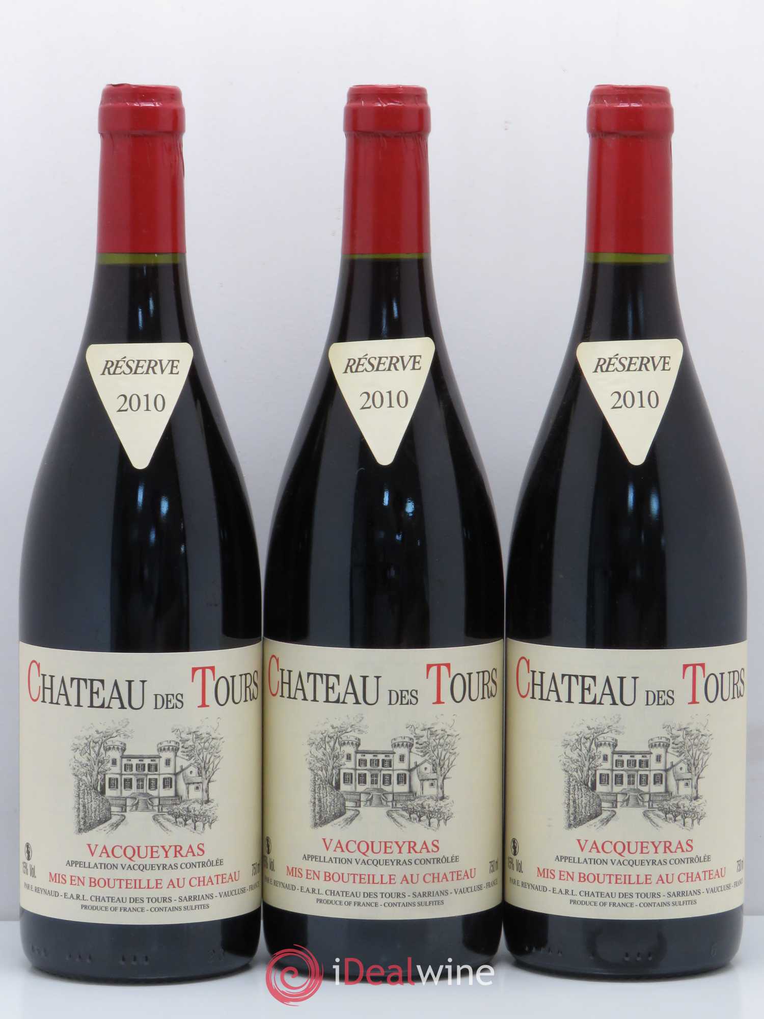 Vacqueyras Château des Tours Emmanuel Reynaud 2010 - Lot de 6 bouteilles - 1