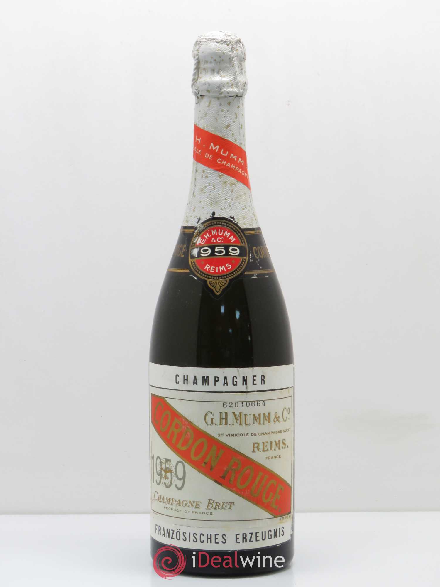 Grand Cordon Mumm 1959 - Lot de 1 bouteille - 0