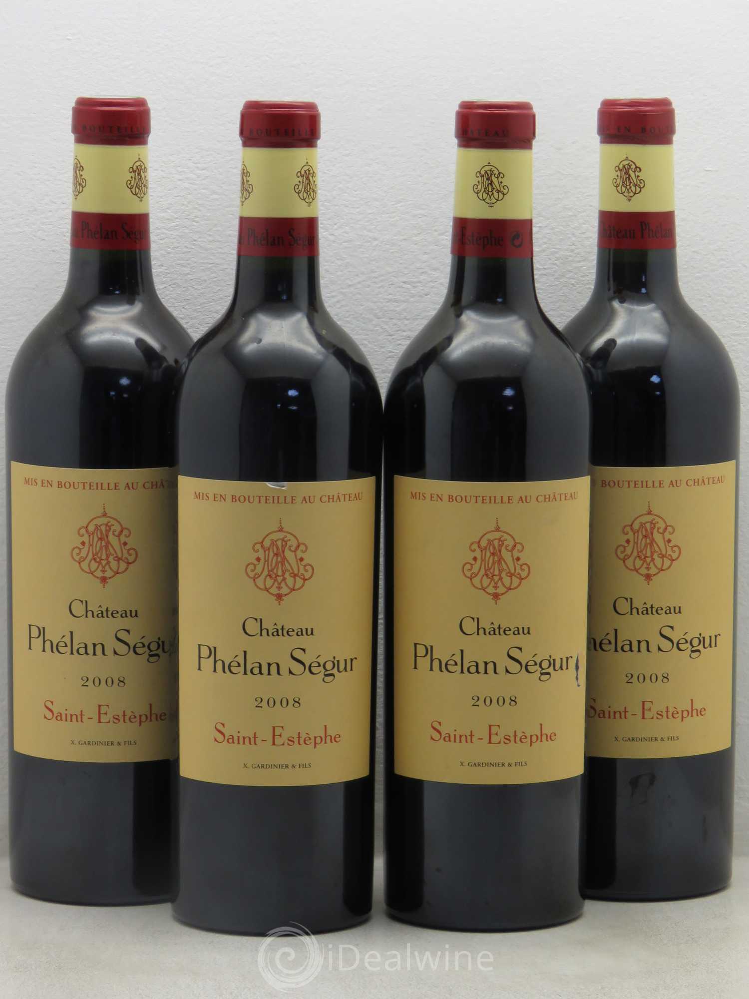 Château Phélan Ségur 2008 - Lot de 4 bouteilles - 0