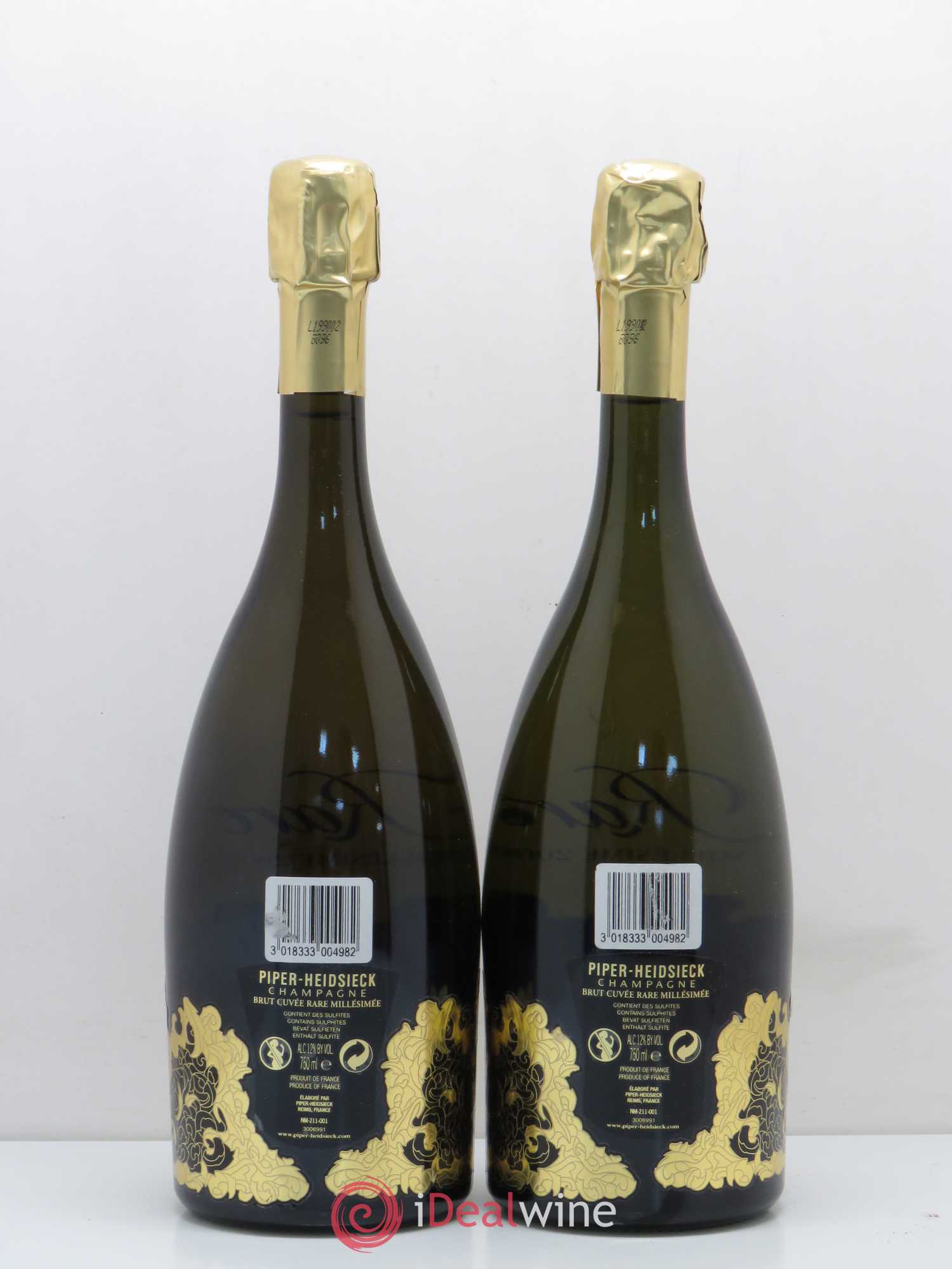 Rare Piper Heidsieck 2002 - Lot de 2 bouteilles - 1