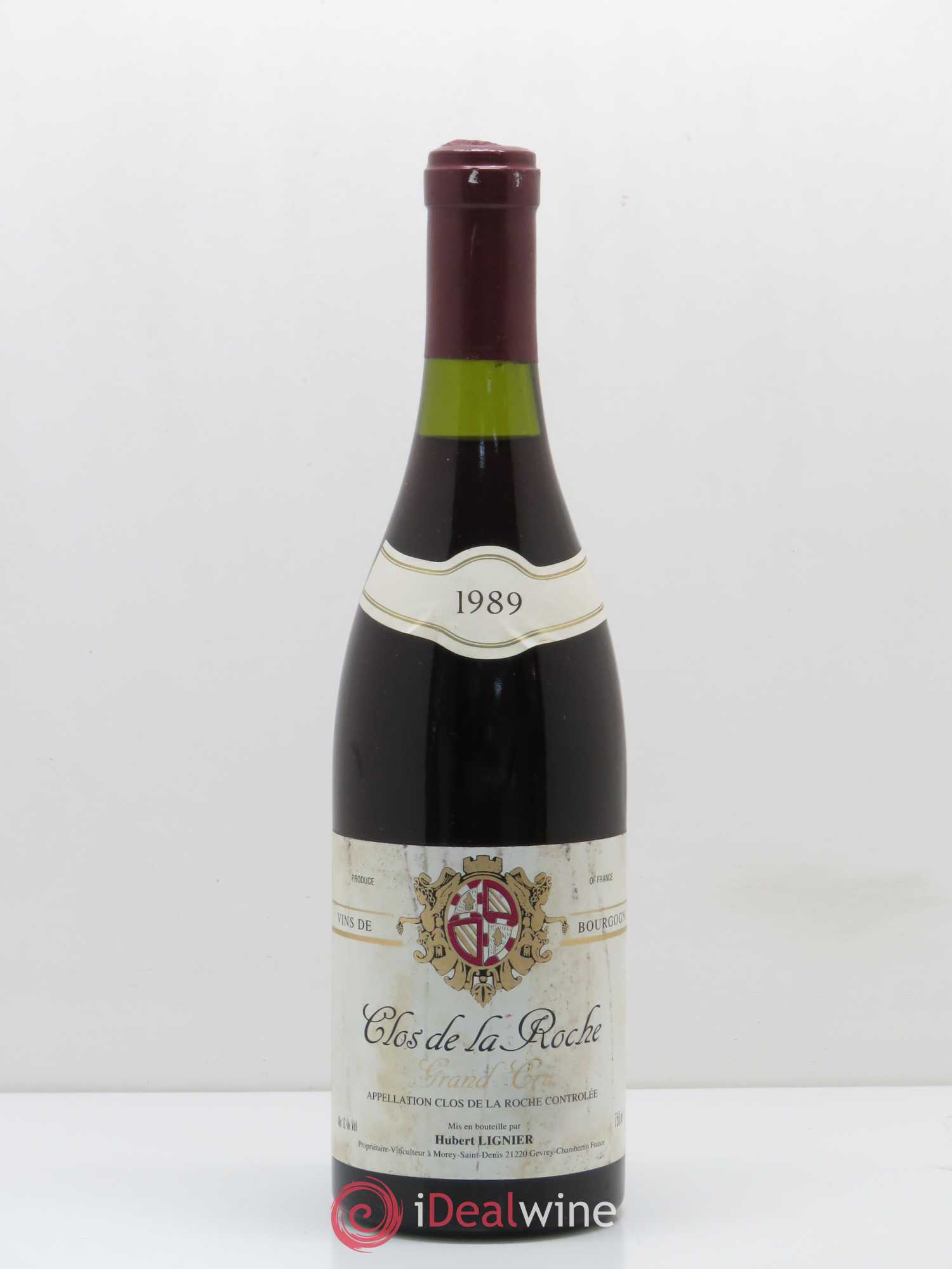 Clos de la Roche Grand Cru Hubert Lignier (Domaine) 1989 - Lot de 1 bouteille - 0