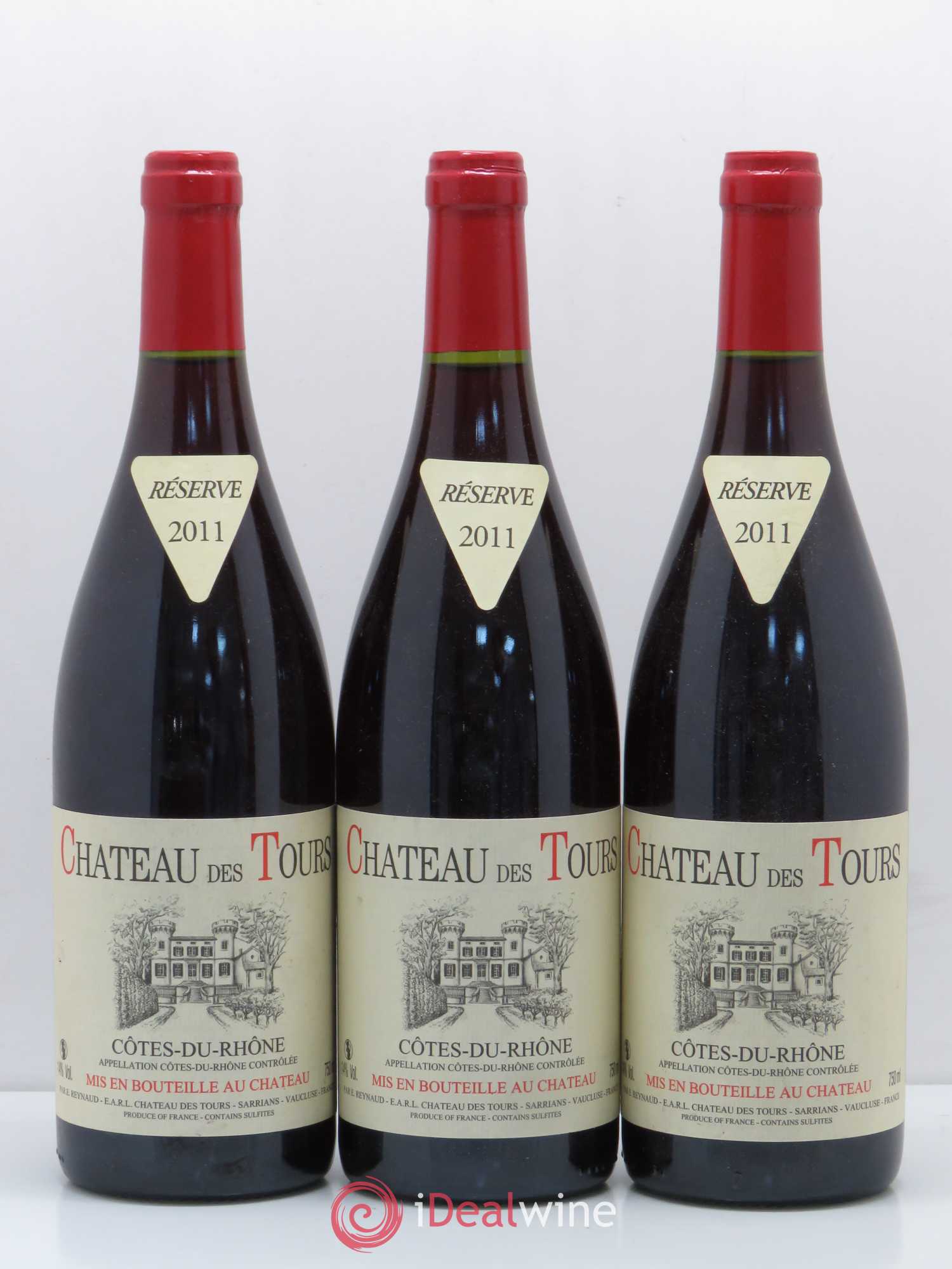 Côtes-du-Rhône Château des Tours Emmanuel Reynaud 2011 - Lot de 3 bouteilles - 0