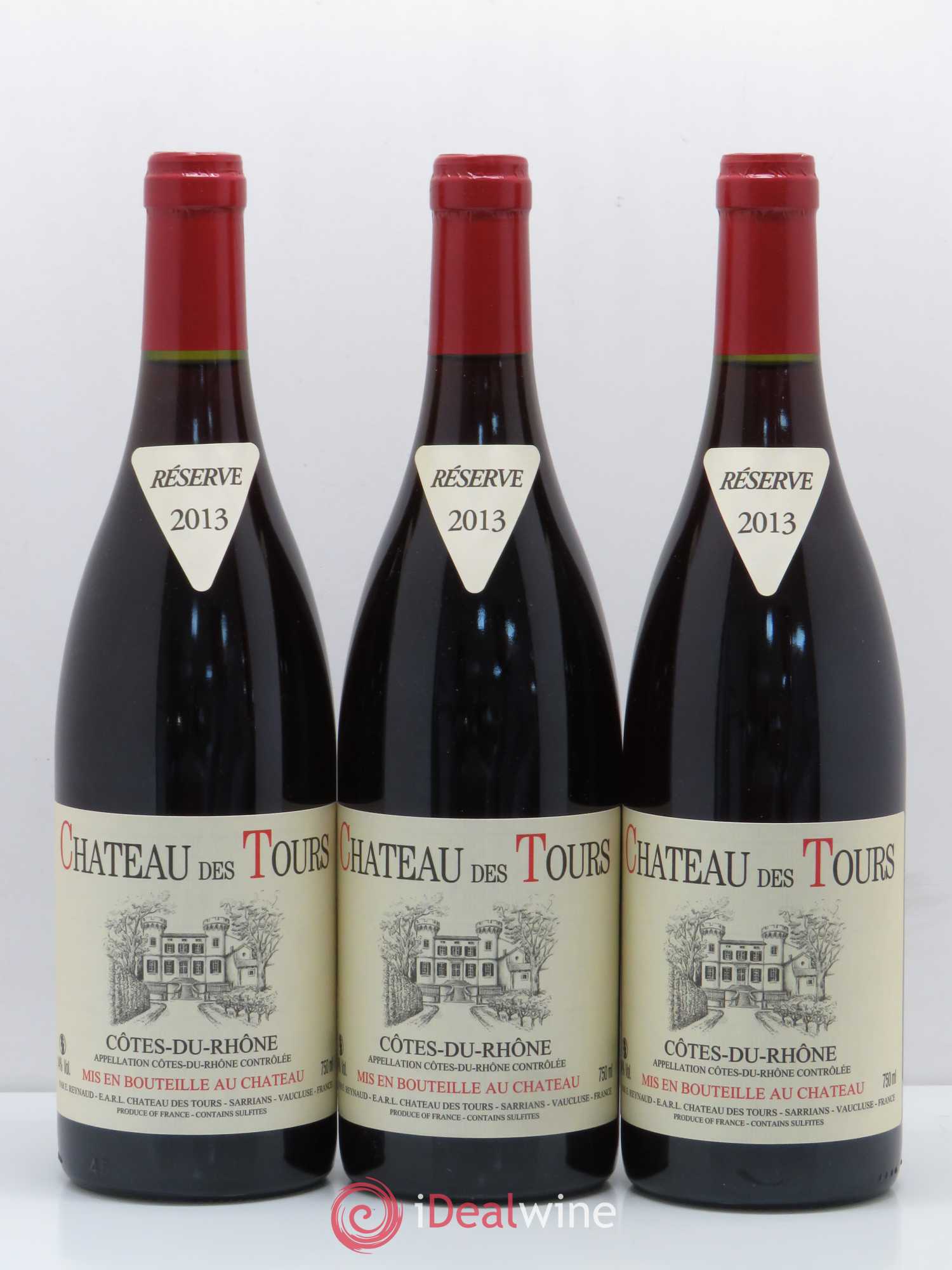 Côtes-du-Rhône Château des Tours Emmanuel Reynaud 2013 - Lot de 3 bouteilles - 0