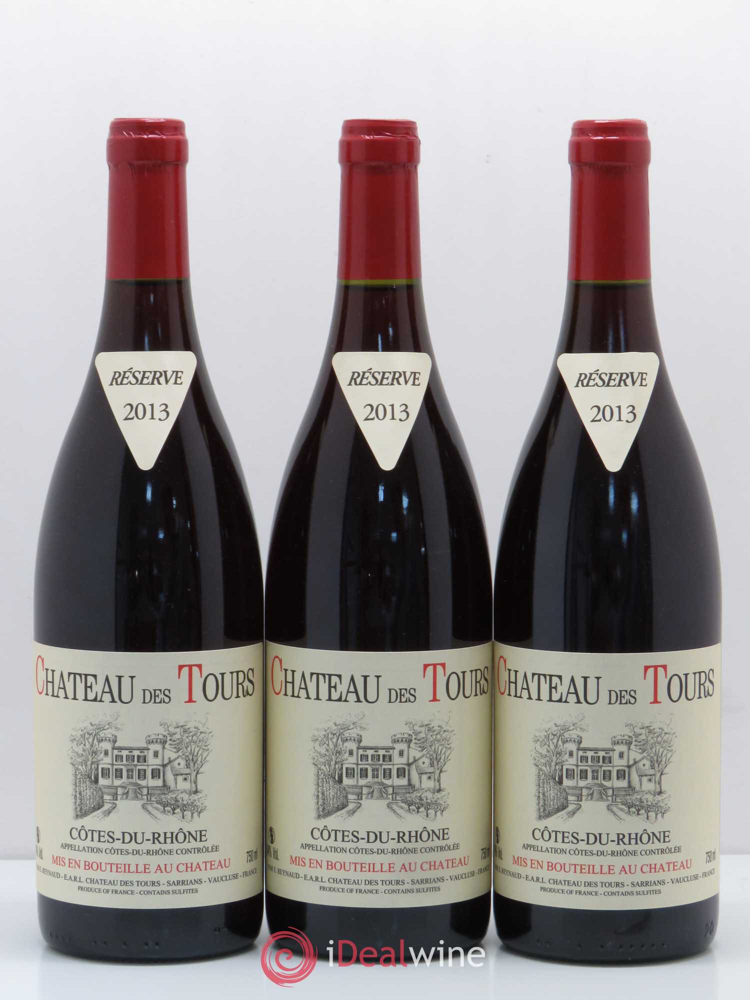 Côtes-du-Rhône Château des Tours Emmanuel Reynaud 2013 - Lot de 3 bouteilles - 0