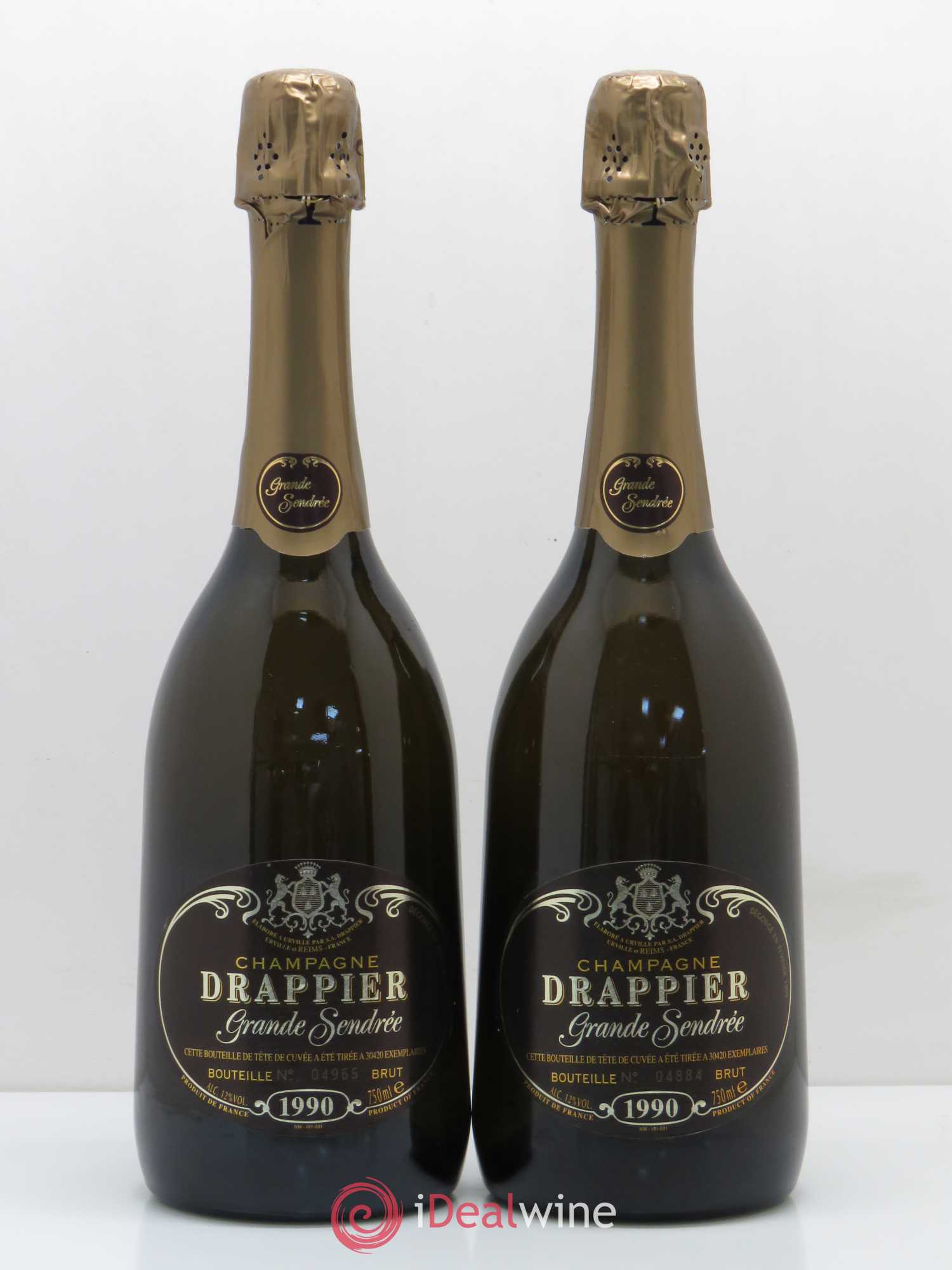 Grande Sendrée Drappier 1990 - Lot de 2 bouteilles - 0