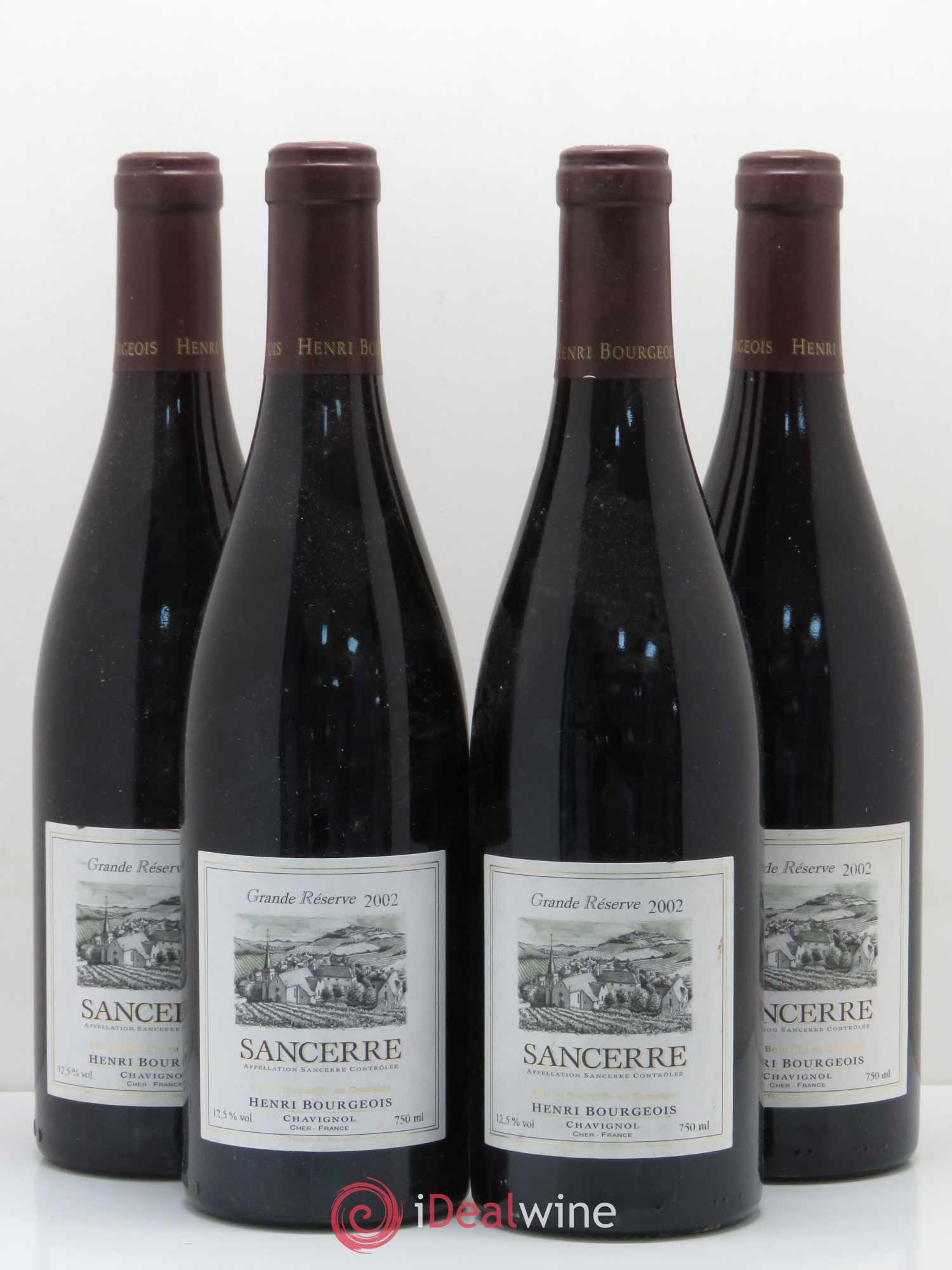 Sancerre Domaine Henri Bourgeois Grande Réserve (sans prix de réserve) 2002 - Posten von 4 Flaschen - 0