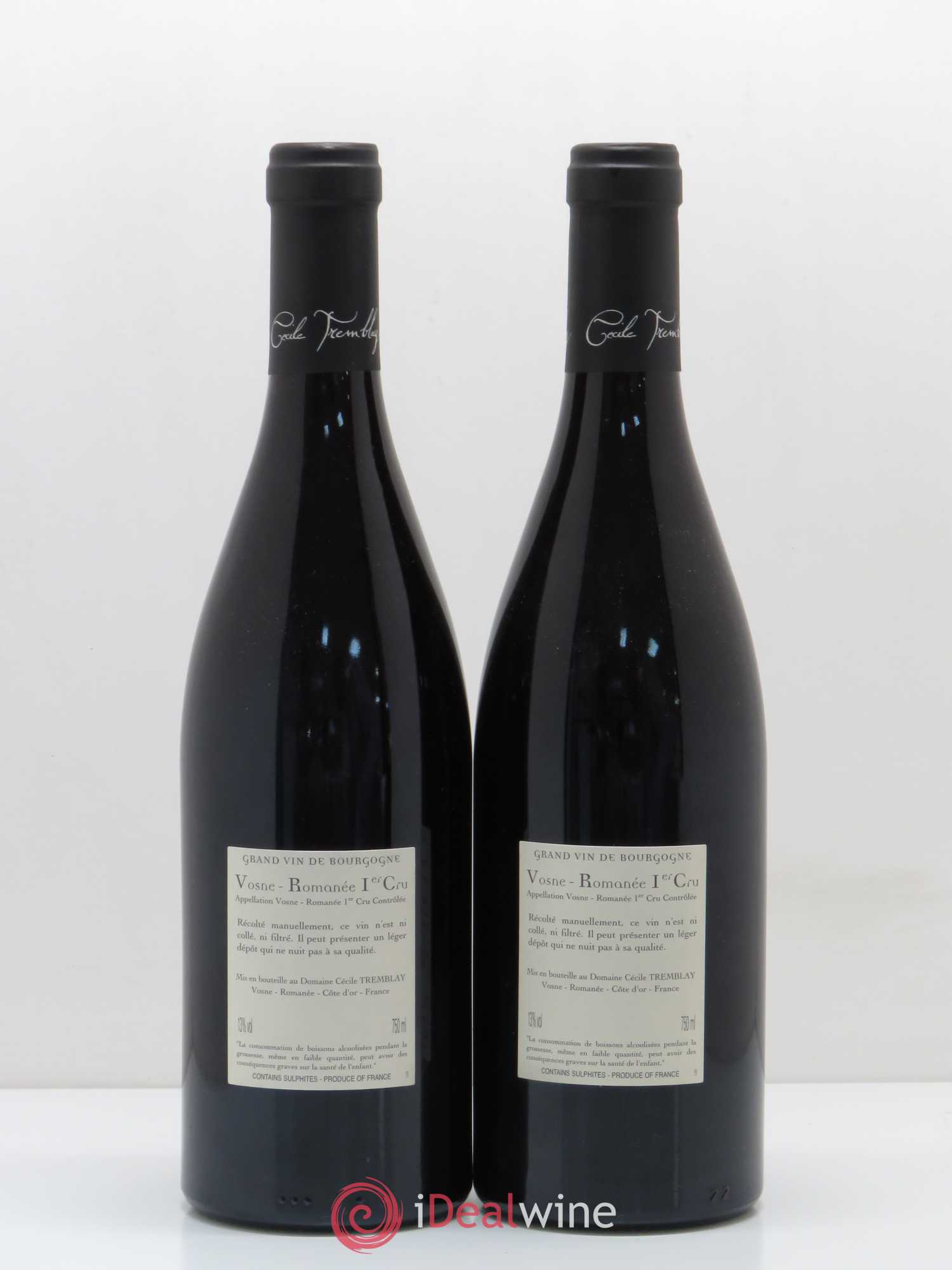 Vosne-Romanée 1er Cru Les Beaumonts (ou Beaux Monts) Cécile Tremblay 2015 - Lot de 2 bouteilles - 1