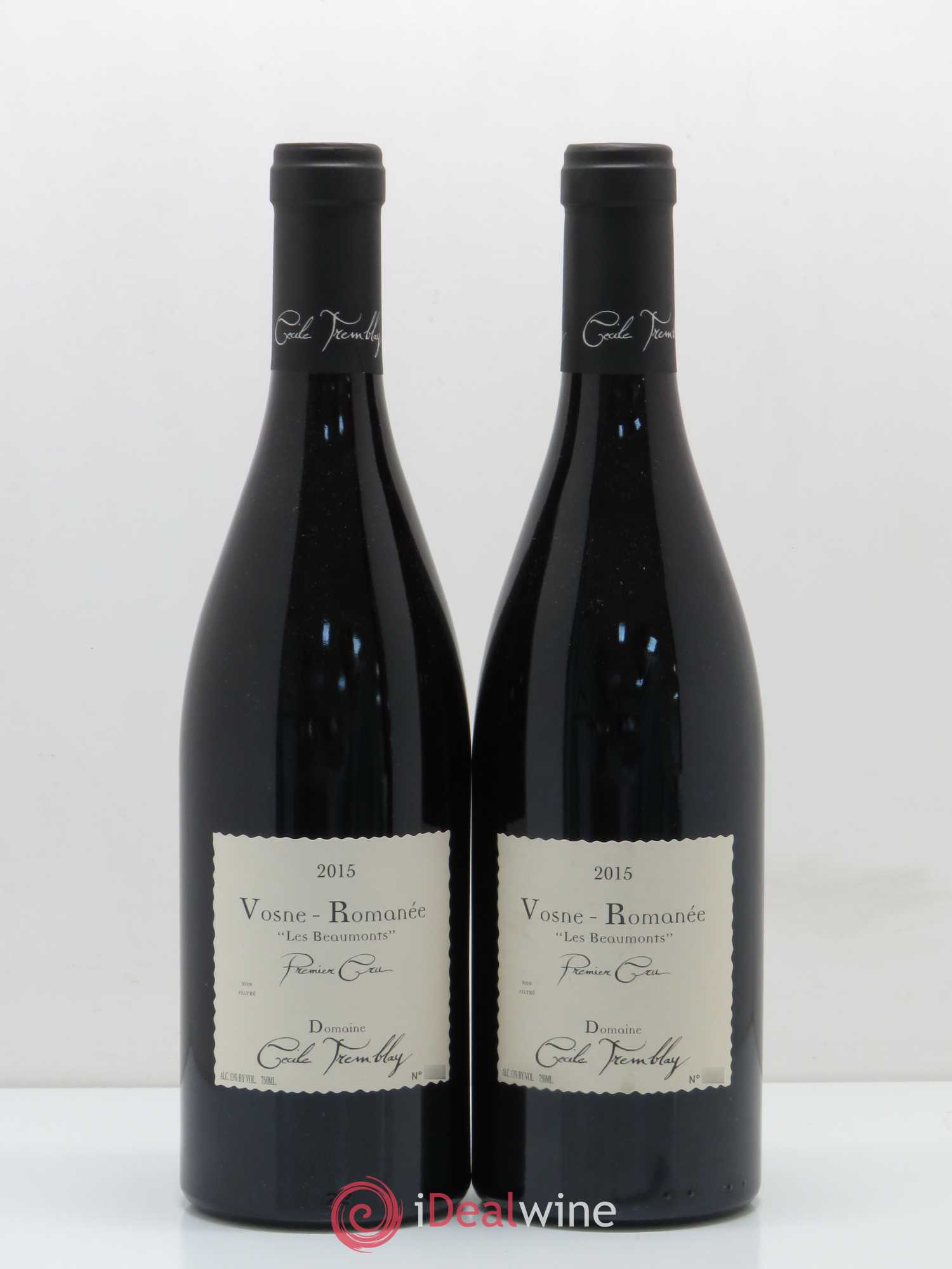 Vosne-Romanée 1er Cru Les Beaumonts (ou Beaux Monts) Cécile Tremblay 2015 - Lot de 2 bouteilles - 0