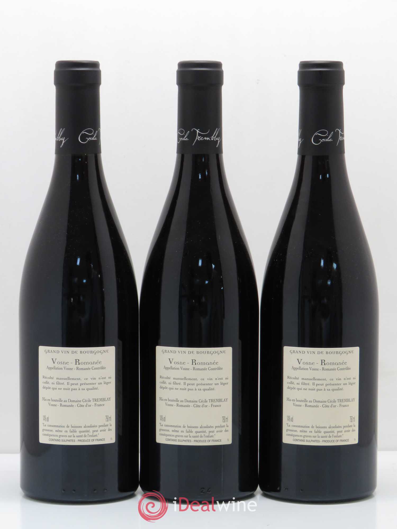 Vosne-Romanée Vieilles Vignes Cécile Tremblay 2015 - Lot de 3 bouteilles - 1