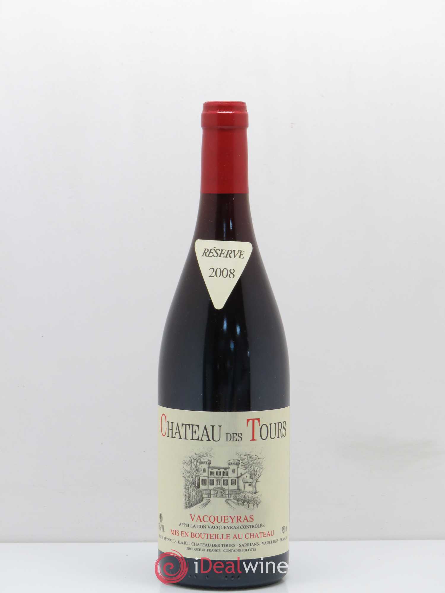 Vacqueyras Château des Tours Emmanuel Reynaud 2008 - Lot de 1 bouteille - 0