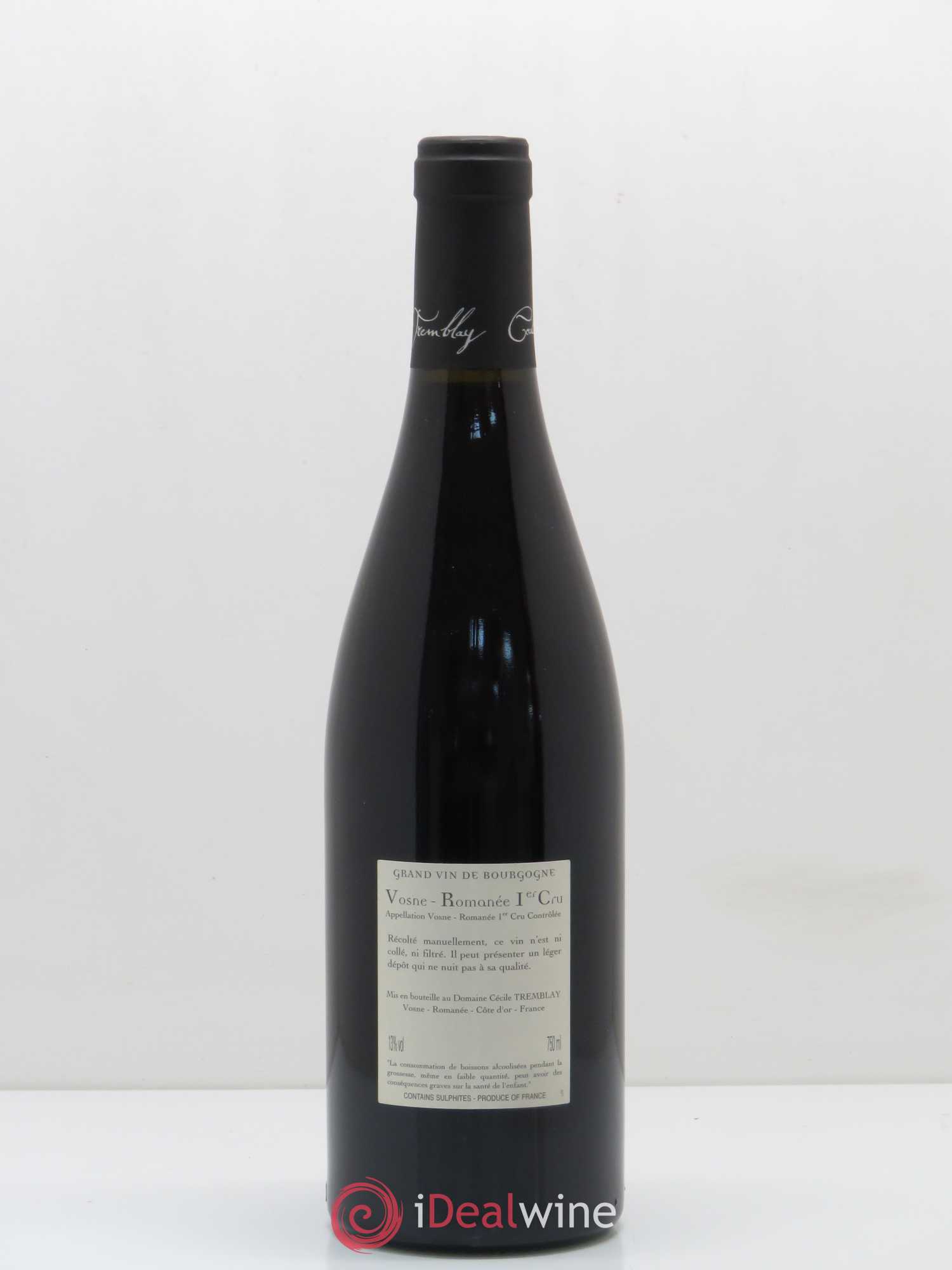 Vosne-Romanée 1er Cru Les Beaumonts (ou Beaux Monts) Cécile Tremblay 2013 - Lot de 1 bouteille - 1