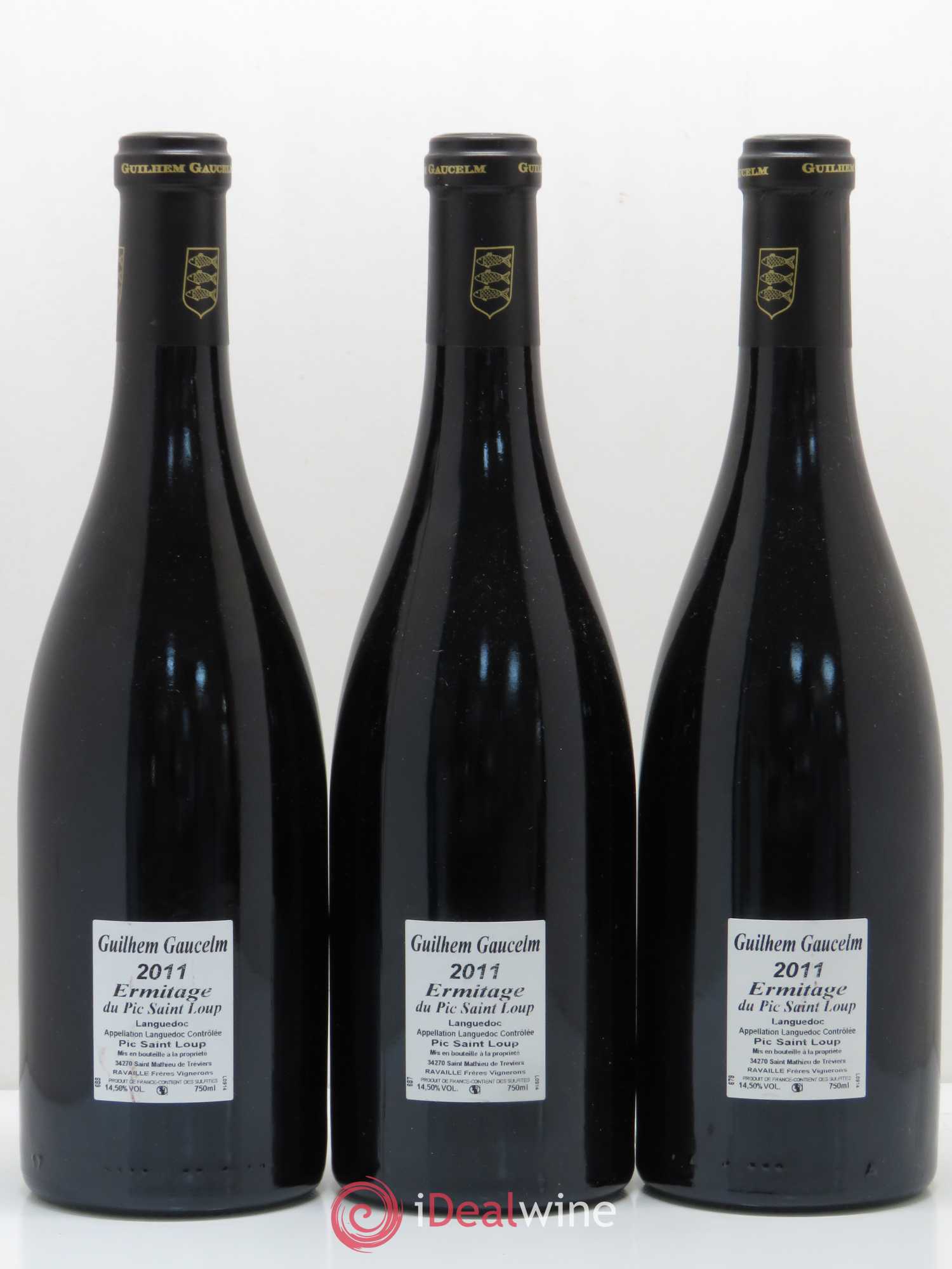 Pic Saint-Loup Héritage du Pic Saint-Loup (anciennement Ermitage) Guilhem Gaucelm 2011 - Lot de 3 bouteilles - 1