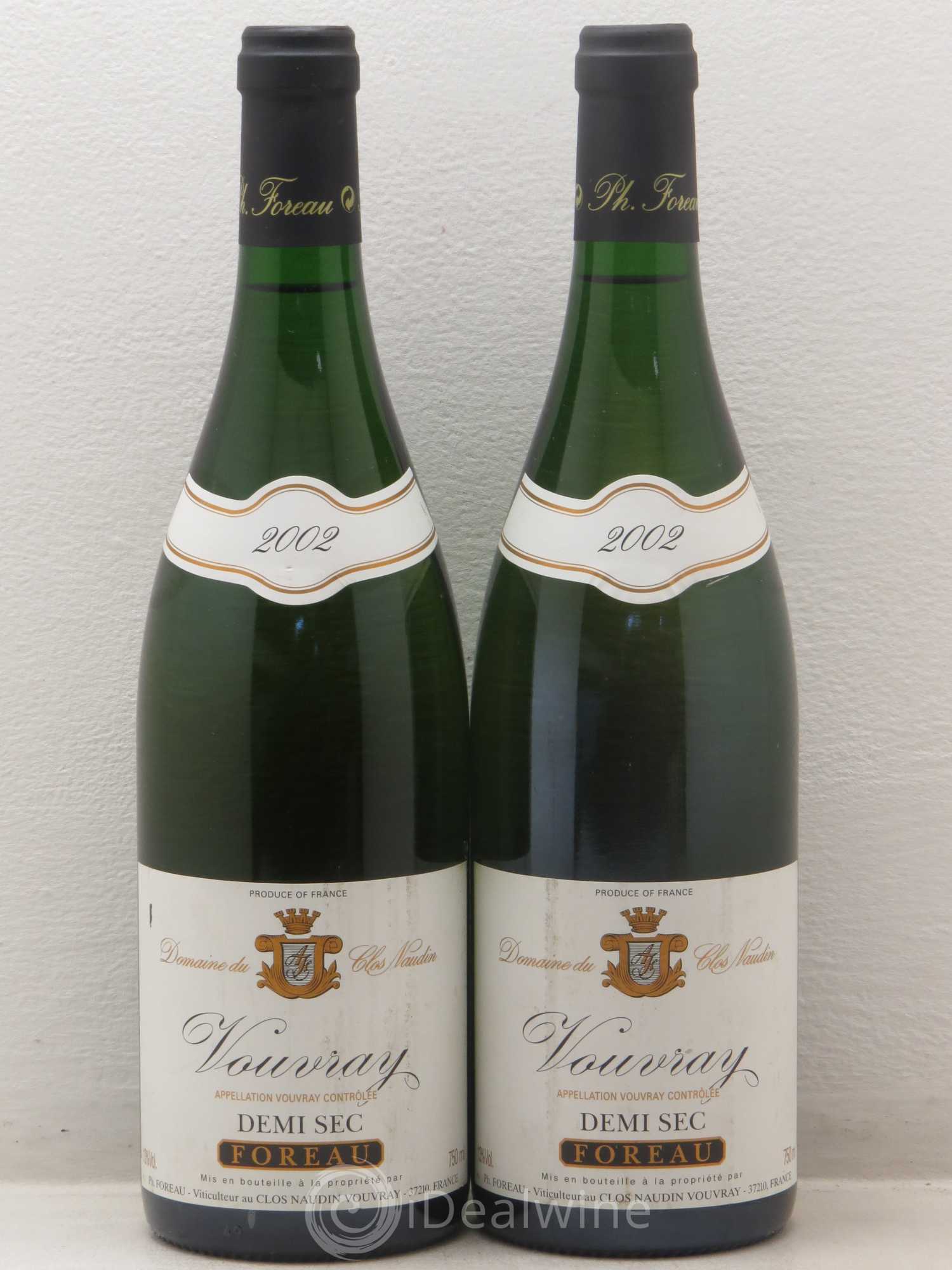Vouvray Demi-Sec Clos Naudin - Philippe Foreau 2002 - Lot de 2 bouteilles - 0
