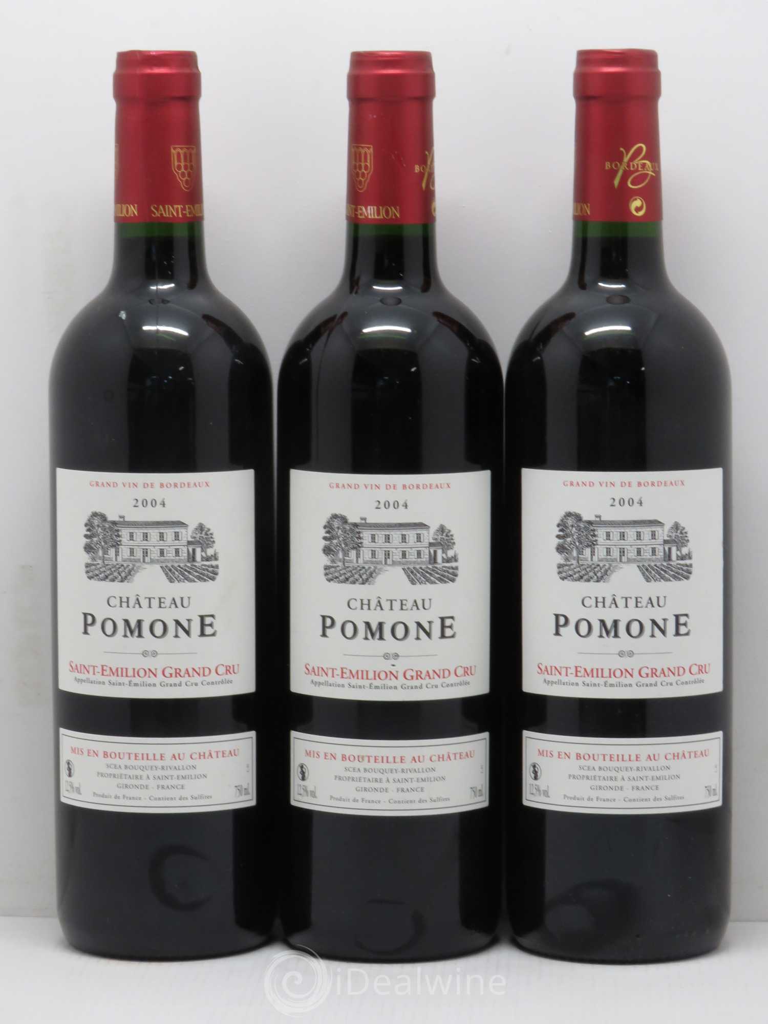 Saint-Émilion Château Pomone 2004 - Lot de 5 bouteilles - 1