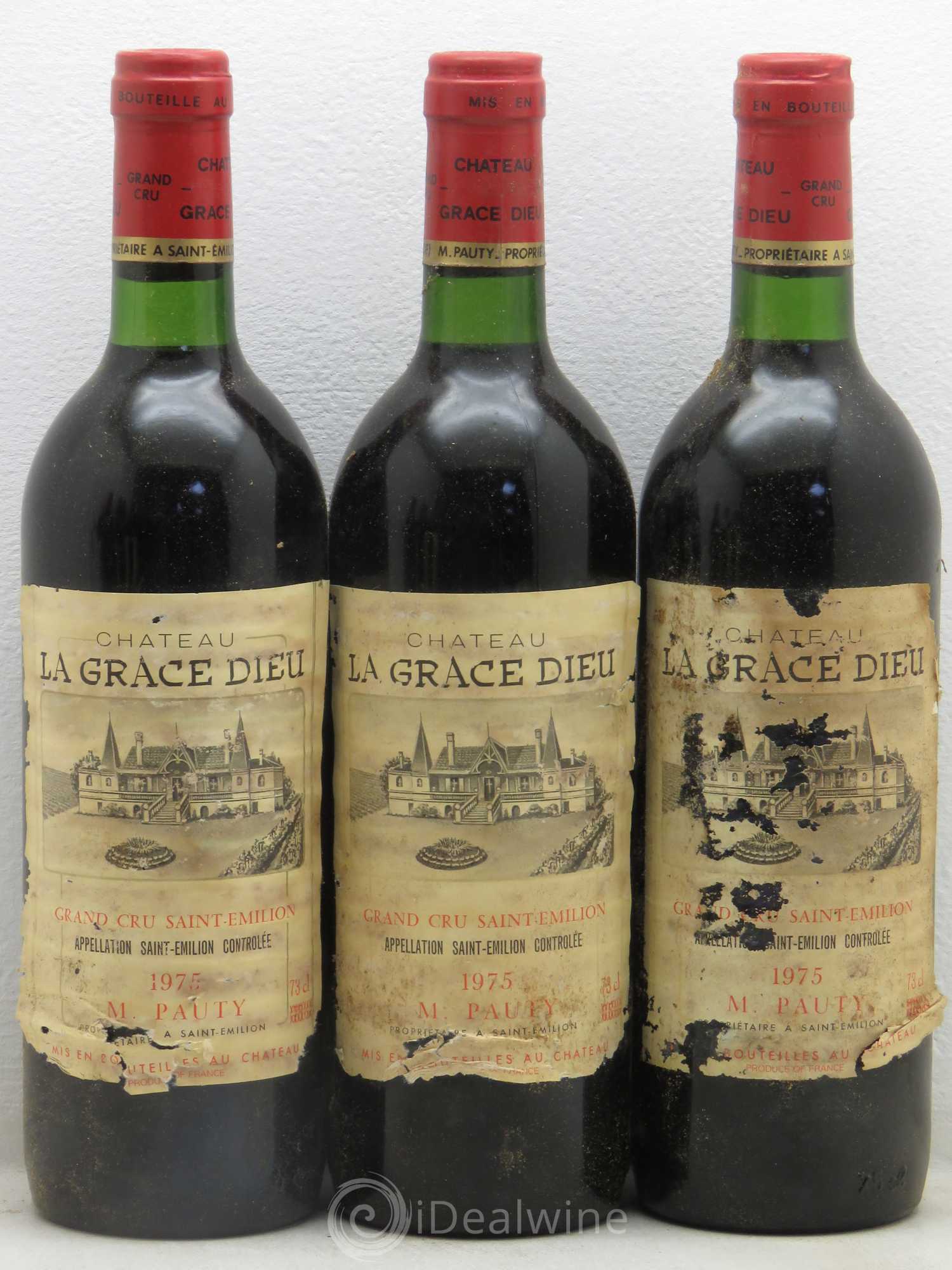Château la Grâce Dieu 1975 - Lot de 12 bouteilles - 1