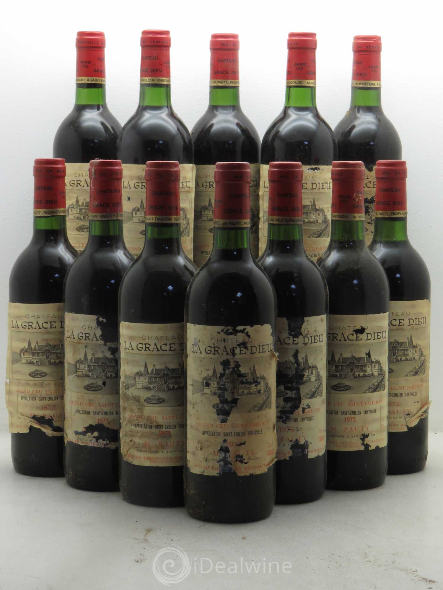 Château la Grâce Dieu 1975 - Lot de 12 bouteilles - 0