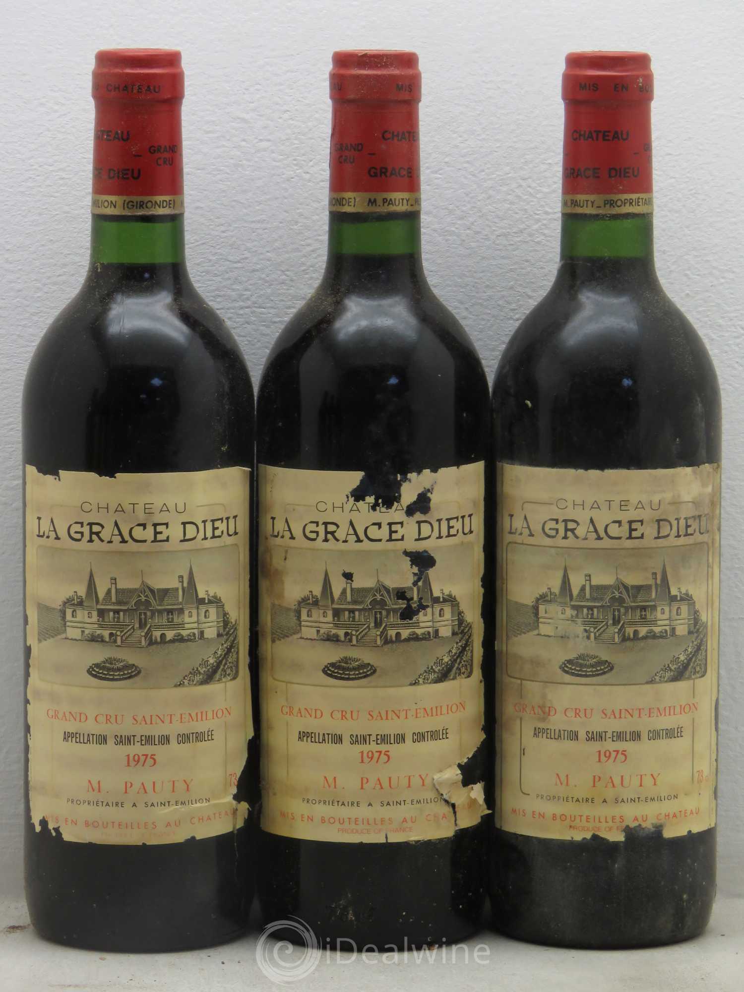 Château la Grâce Dieu 1975 - Lot de 6 bouteilles - 1