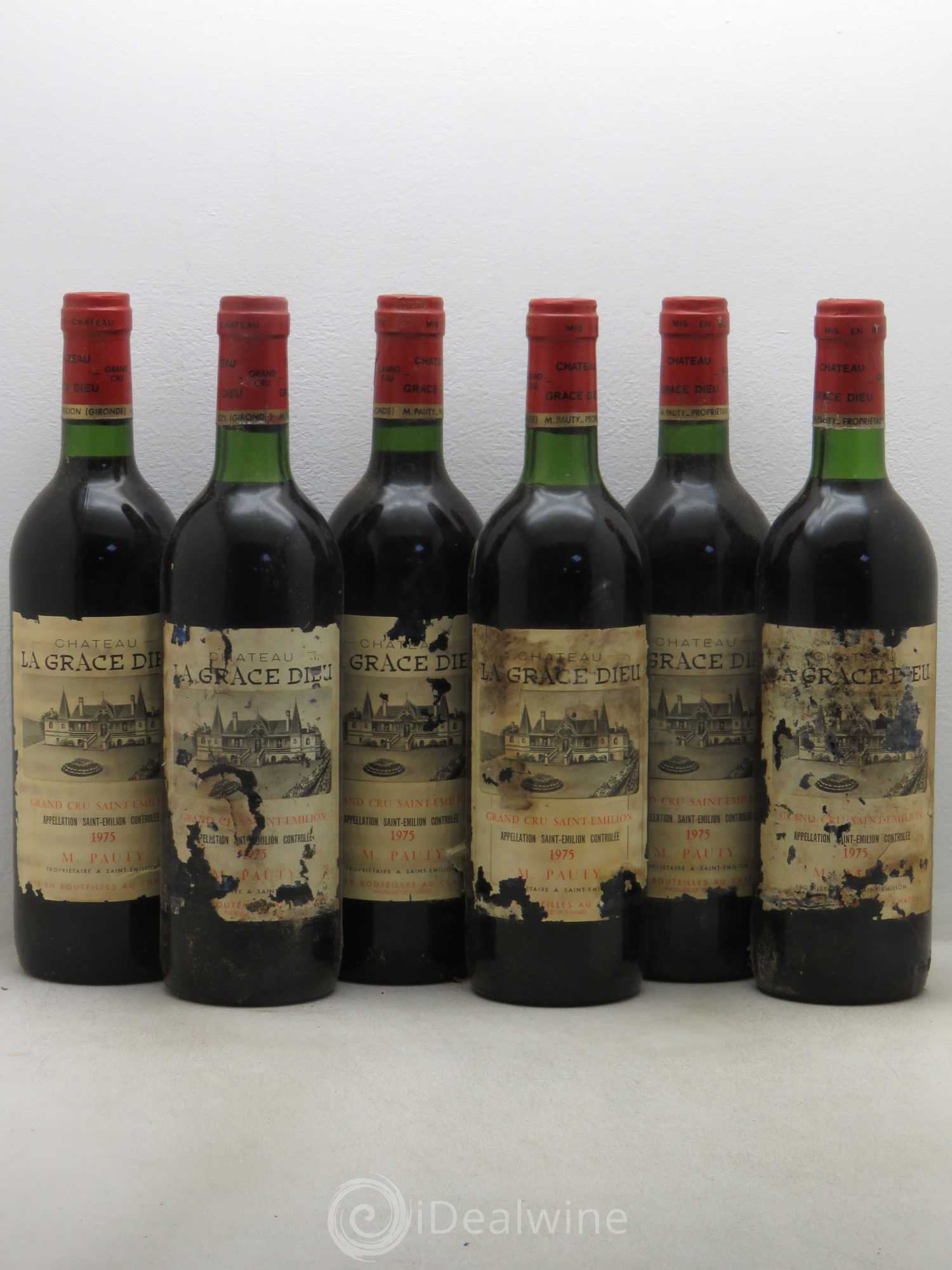 Château la Grâce Dieu 1975 - Lot de 6 bouteilles - 0