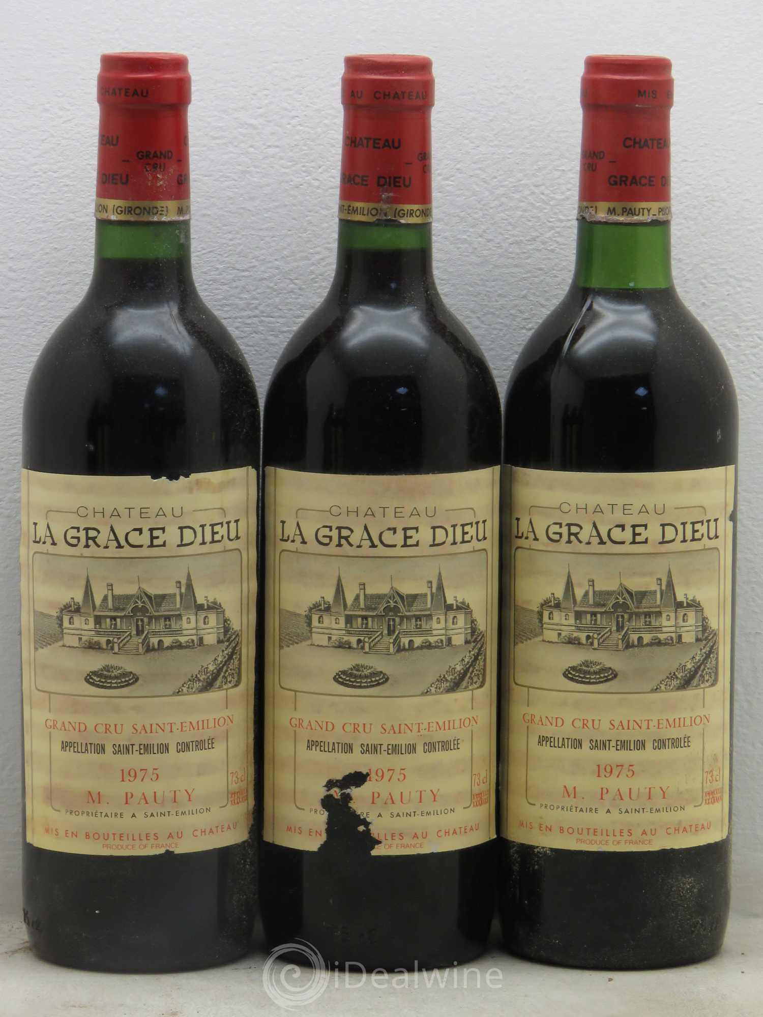 Château la Grâce Dieu (sans prix de réserve) 1975 - Lot de 6 bouteilles - 1