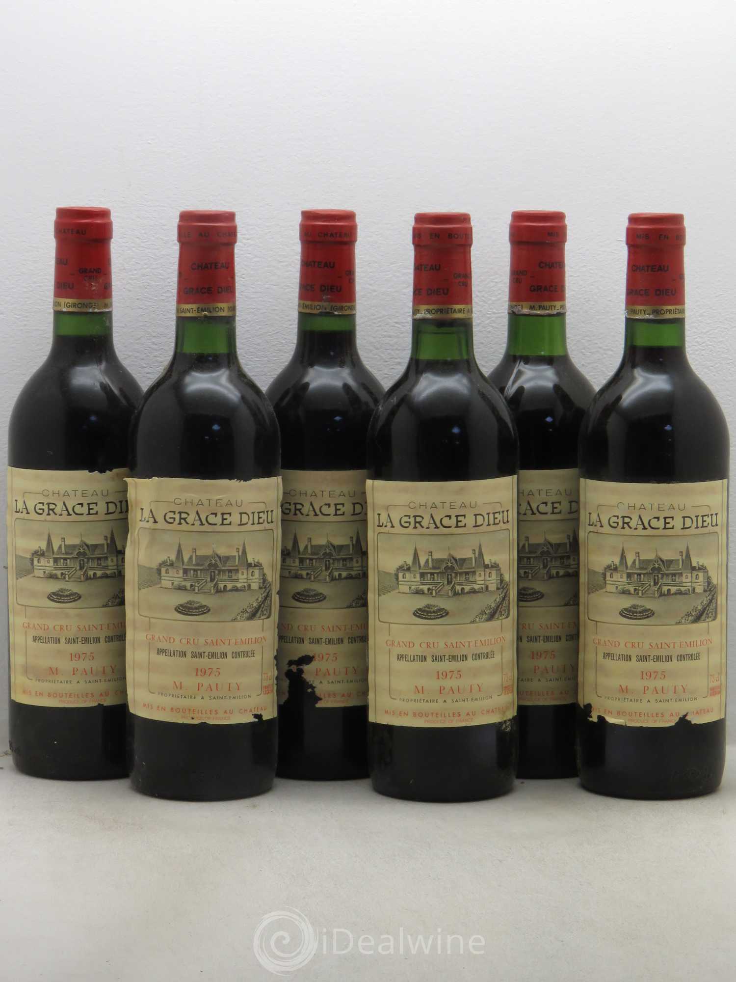 Château la Grâce Dieu (sans prix de réserve) 1975 - Lot de 6 bouteilles - 0