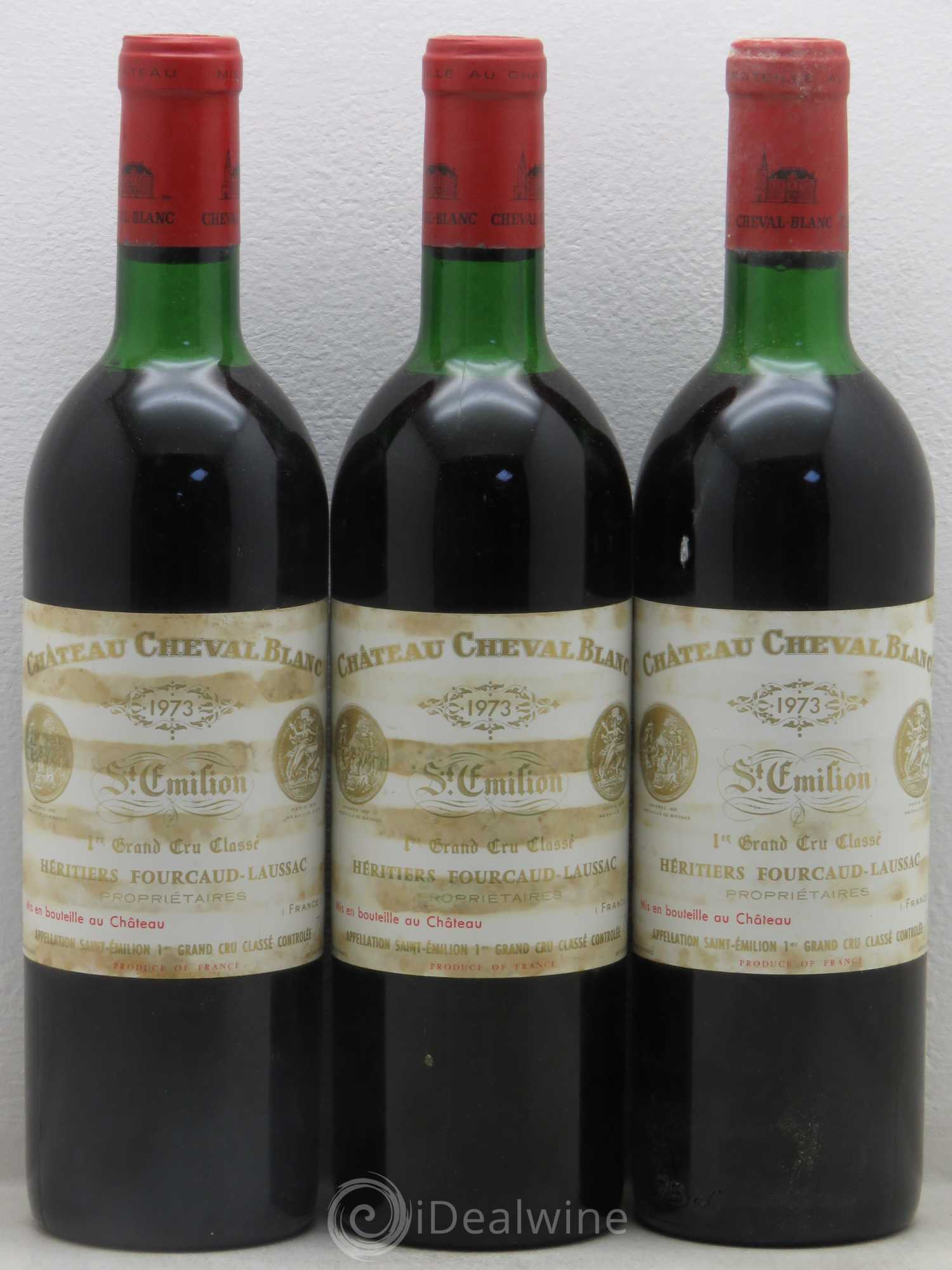 Château Cheval Blanc 1er Grand Cru Classé A 1973 - Lot de 3 bouteilles - 0