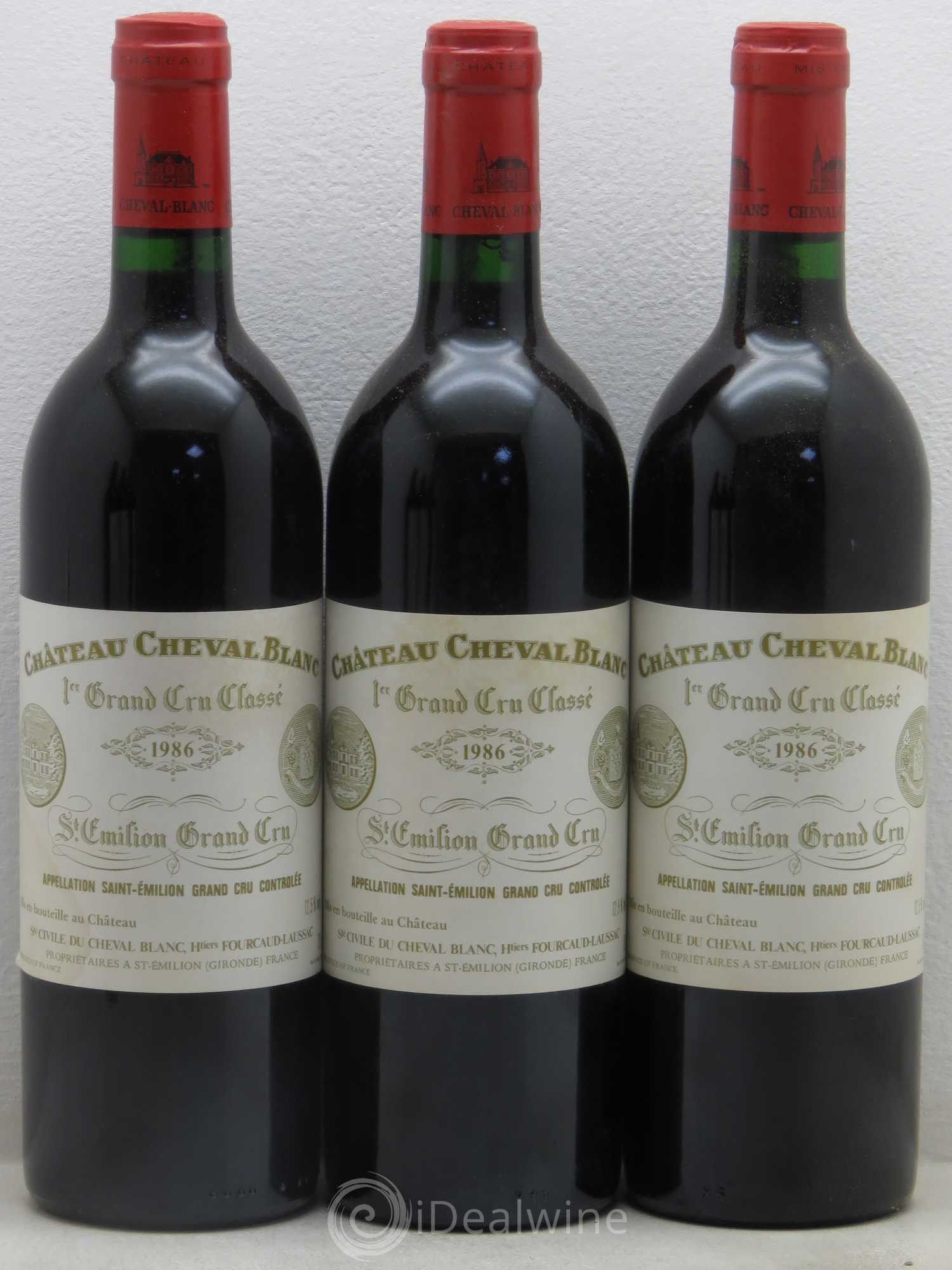 Château Cheval Blanc 1er Grand Cru Classé A 1986 - Lot de 6 bouteilles - 1