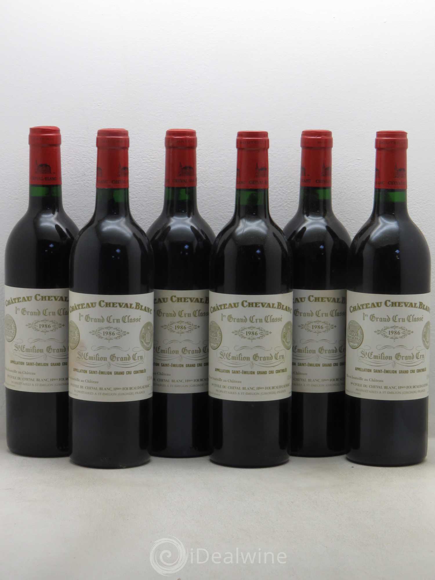 Château Cheval Blanc 1er Grand Cru Classé A 1986 - Lot de 6 bouteilles - 0