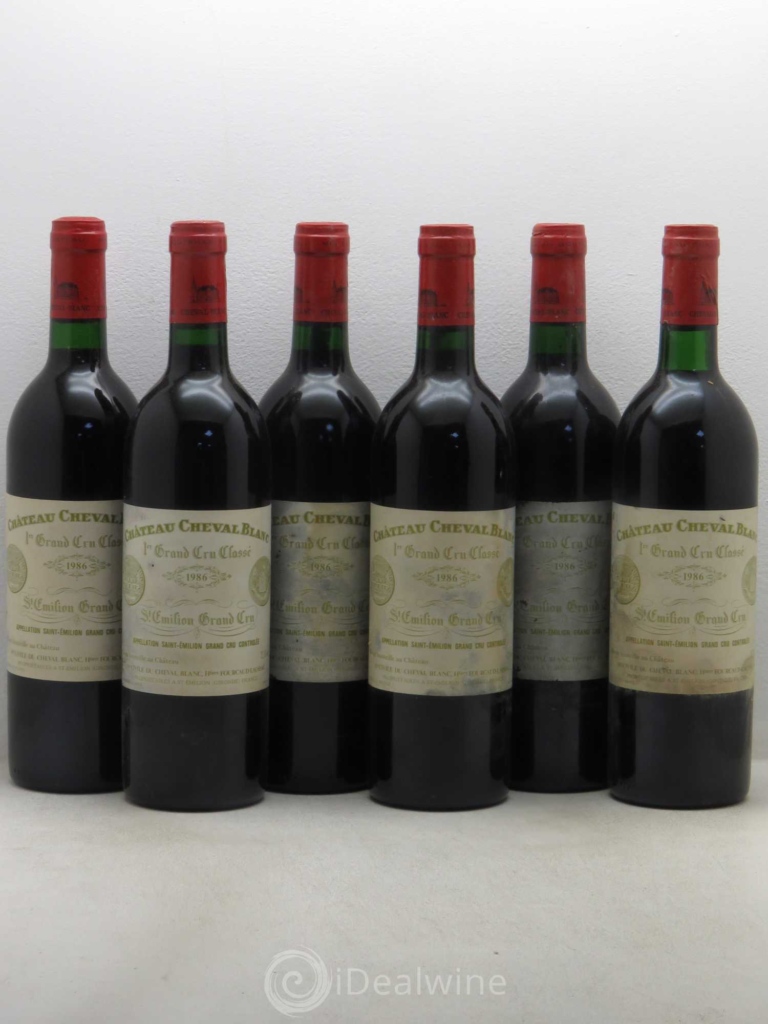Château Cheval Blanc 1er Grand Cru Classé A 1986 - Lot de 6 bouteilles - 0