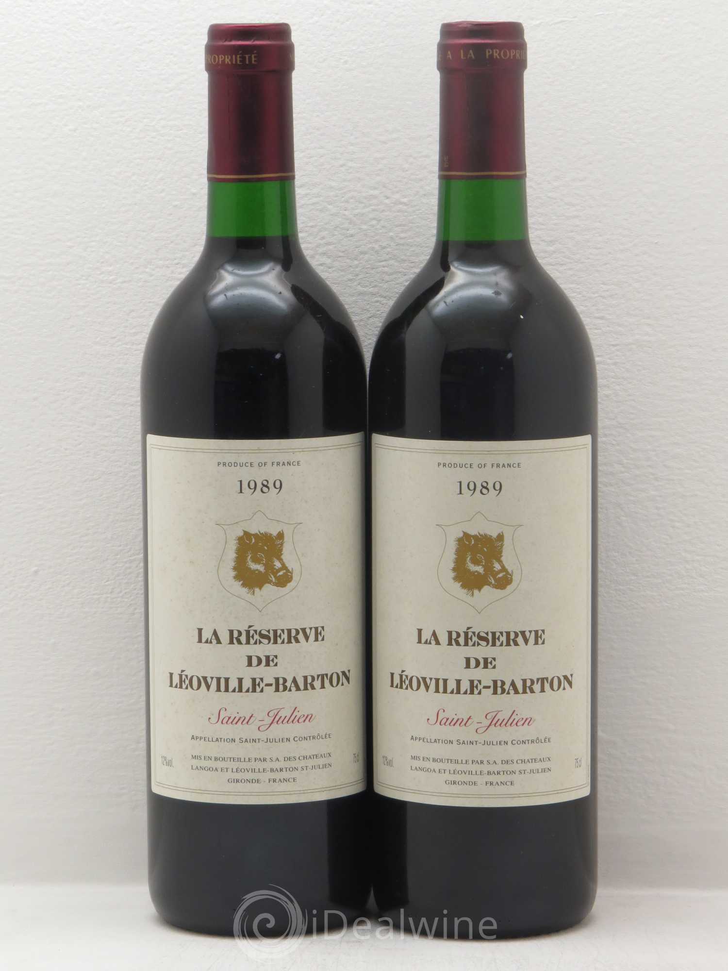 Saint-Julien La reserve de Léoville Barton 1989 - Posten von 2 Flaschen - 0