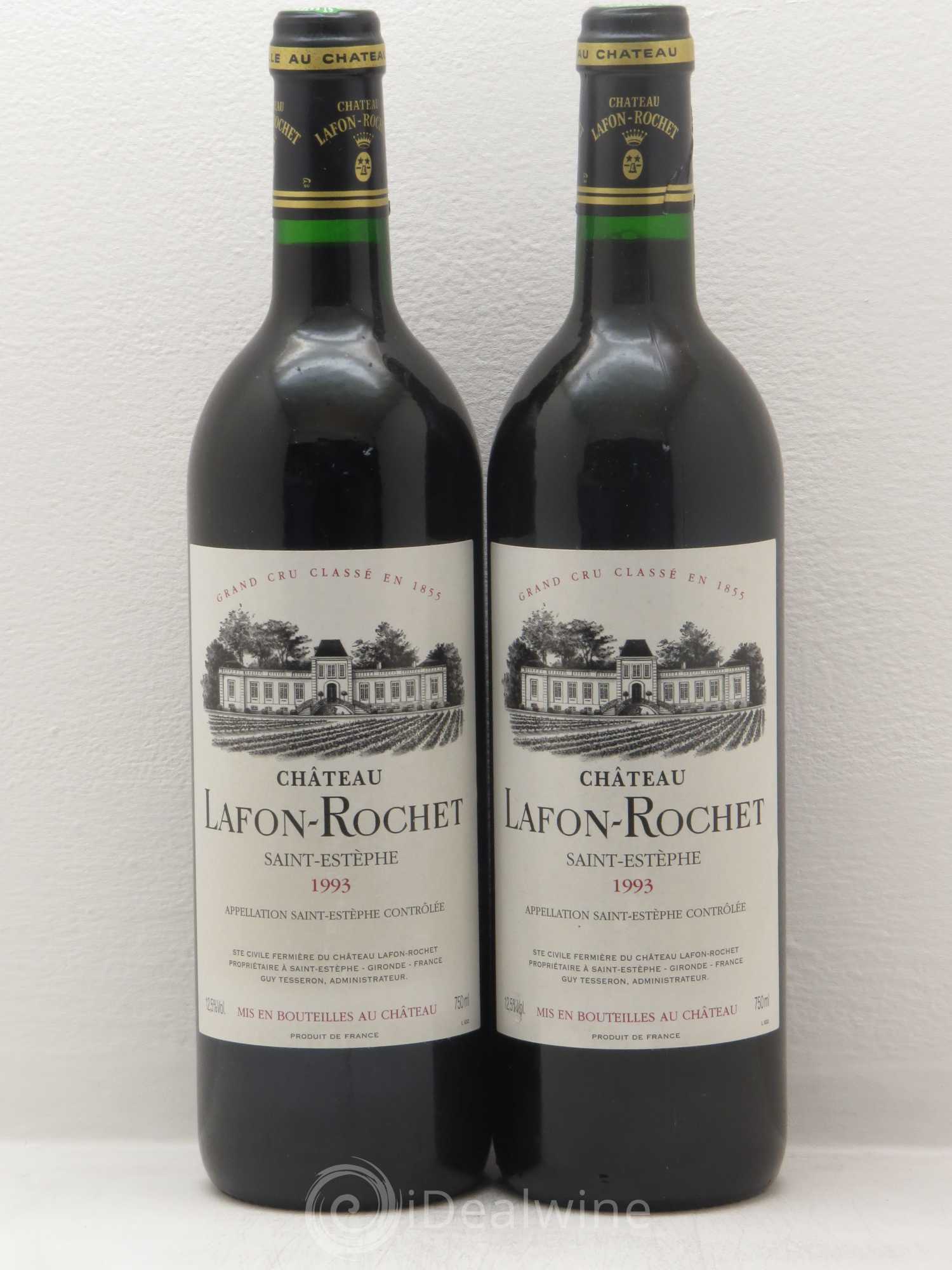 Château Lafon Rochet 4ème Grand Cru Classé 1993 - Lot de 2 bouteilles - 0