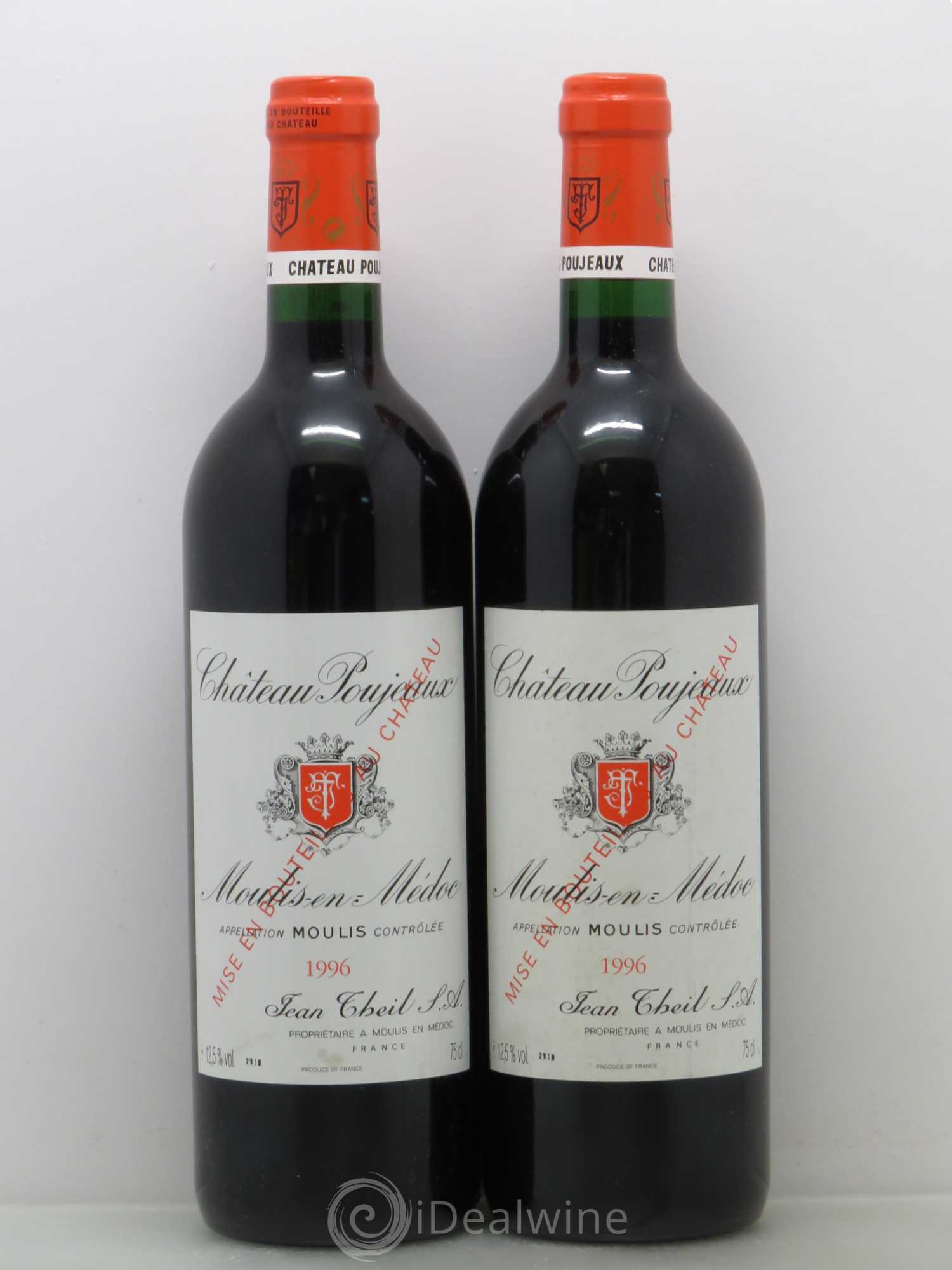 Château Poujeaux 1996 - Lot de 2 bouteilles - 0