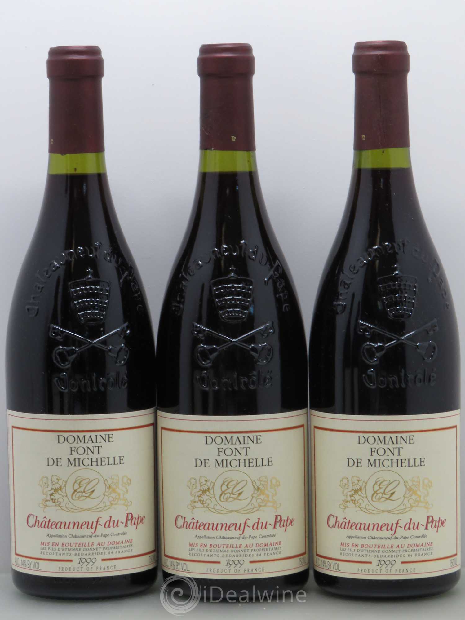 Châteauneuf-du-Pape Domaine Font de Michelle Famille Gonnet Cuvée Traditionnelle  1999 - Lot de 5 bouteilles - 1