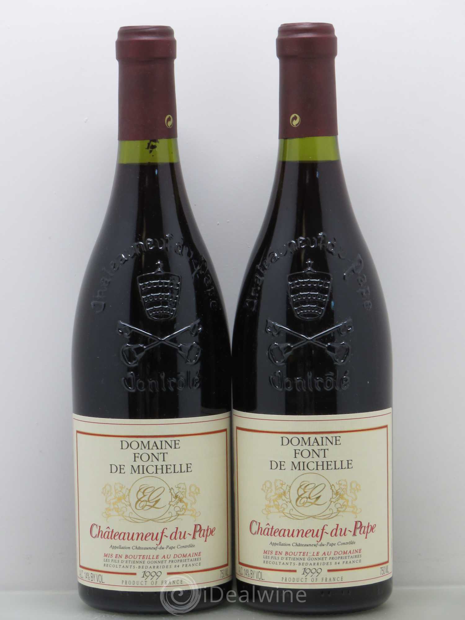 Châteauneuf-du-Pape Domaine Font de Michelle Famille Gonnet Cuvée Traditionnelle  1999 - Lot de 5 bouteilles - 2