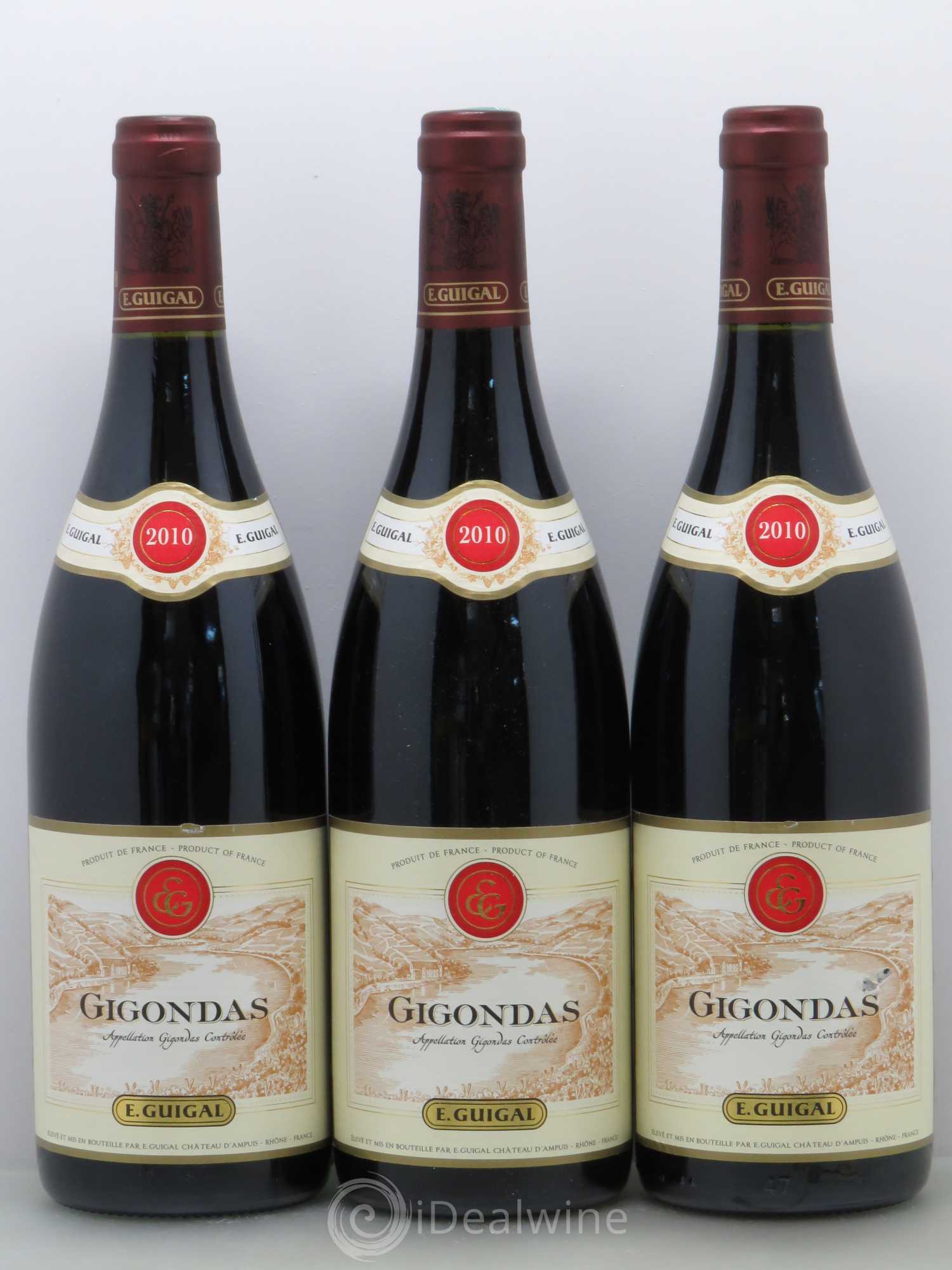 Gigondas Guigal 2010 - Lot de 3 bouteilles - 0