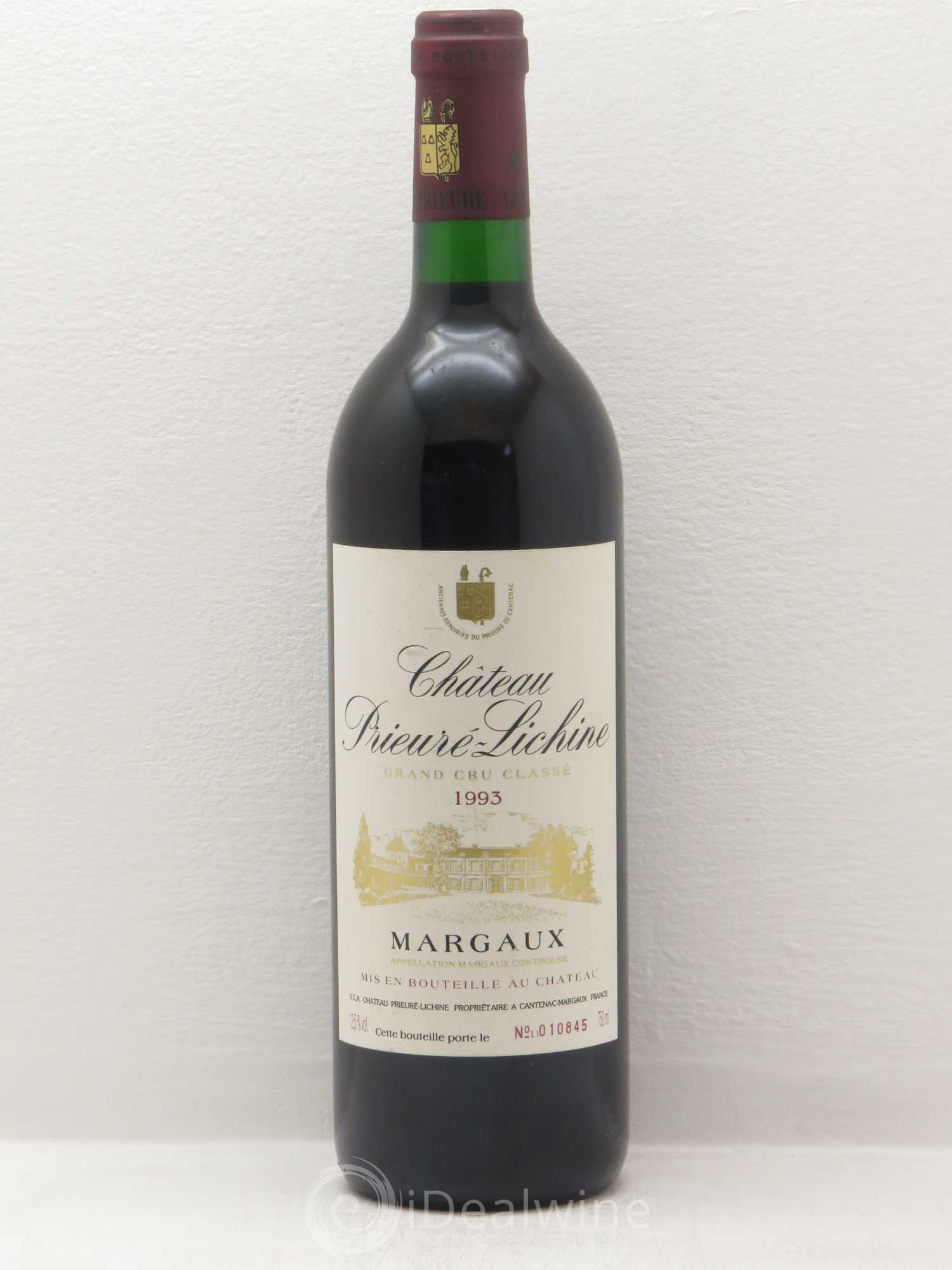 Château Prieuré Lichine 4ème Grand Cru Classé 1993 - Lot de 1 bouteille - 0