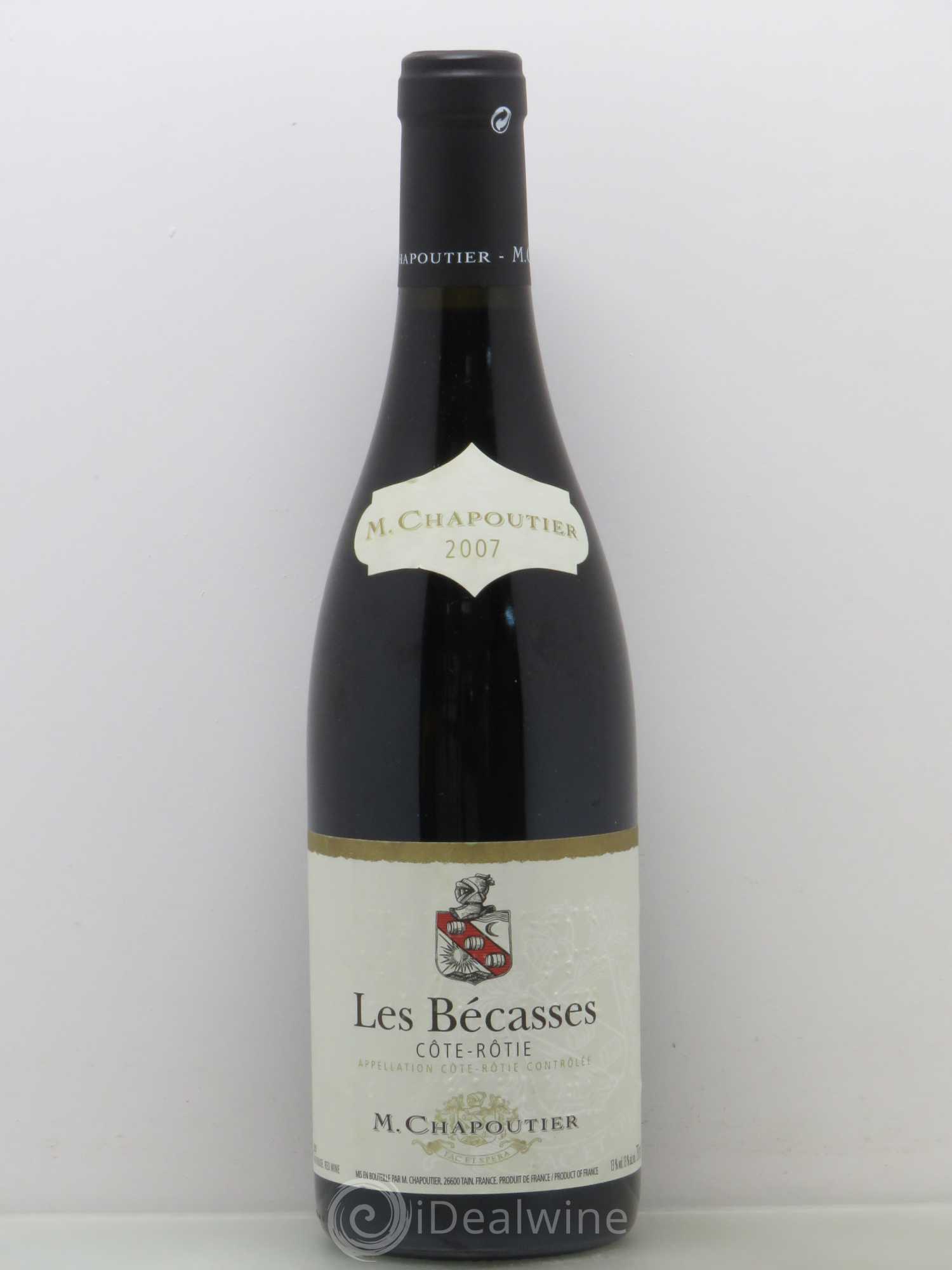 Côte-Rôtie Les Bécasses Chapoutier 2007 - Lot de 1 bouteille - 0