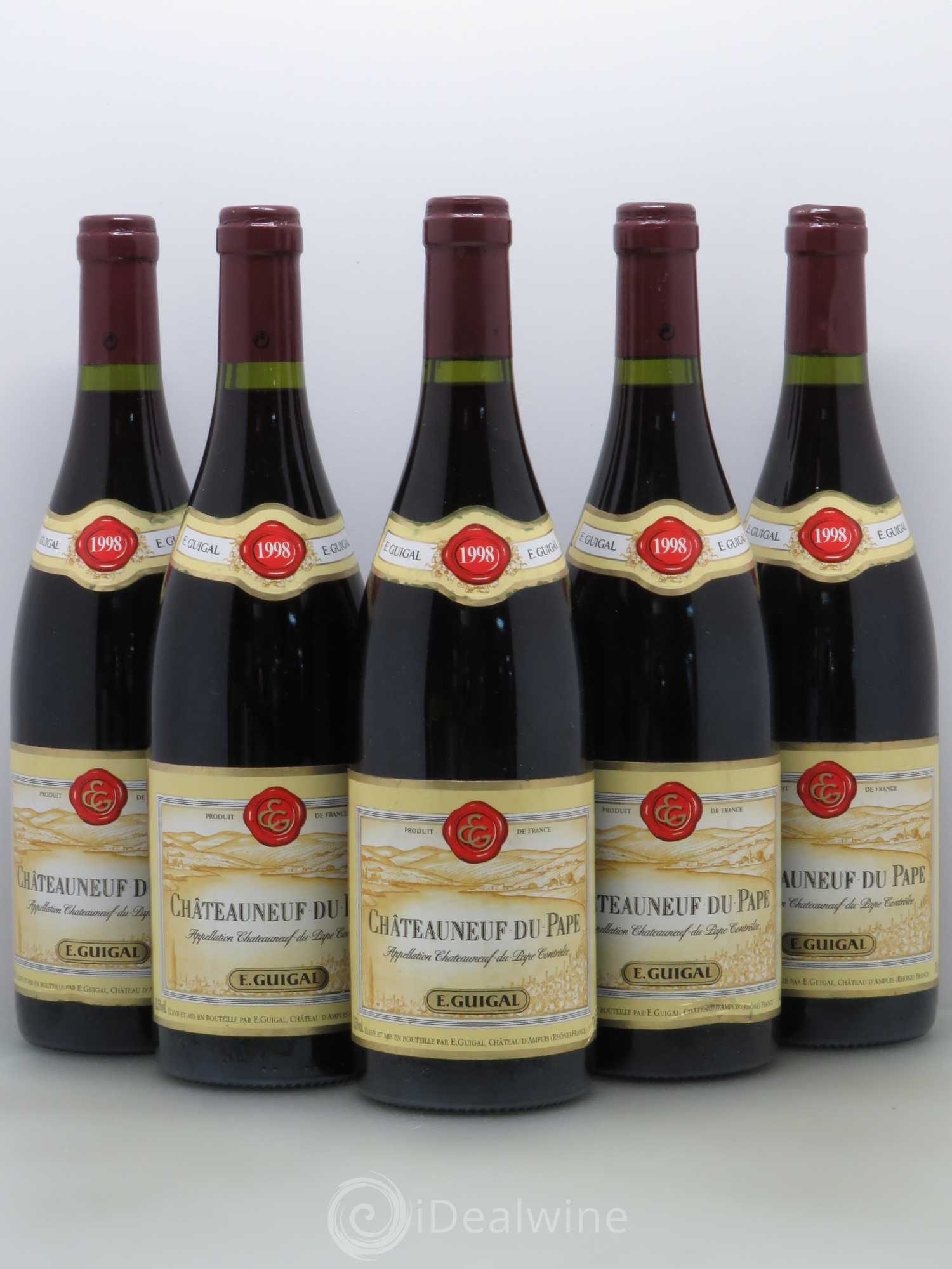 Châteauneuf-du-Pape Guigal 1998 - Lot de 5 bouteilles - 0